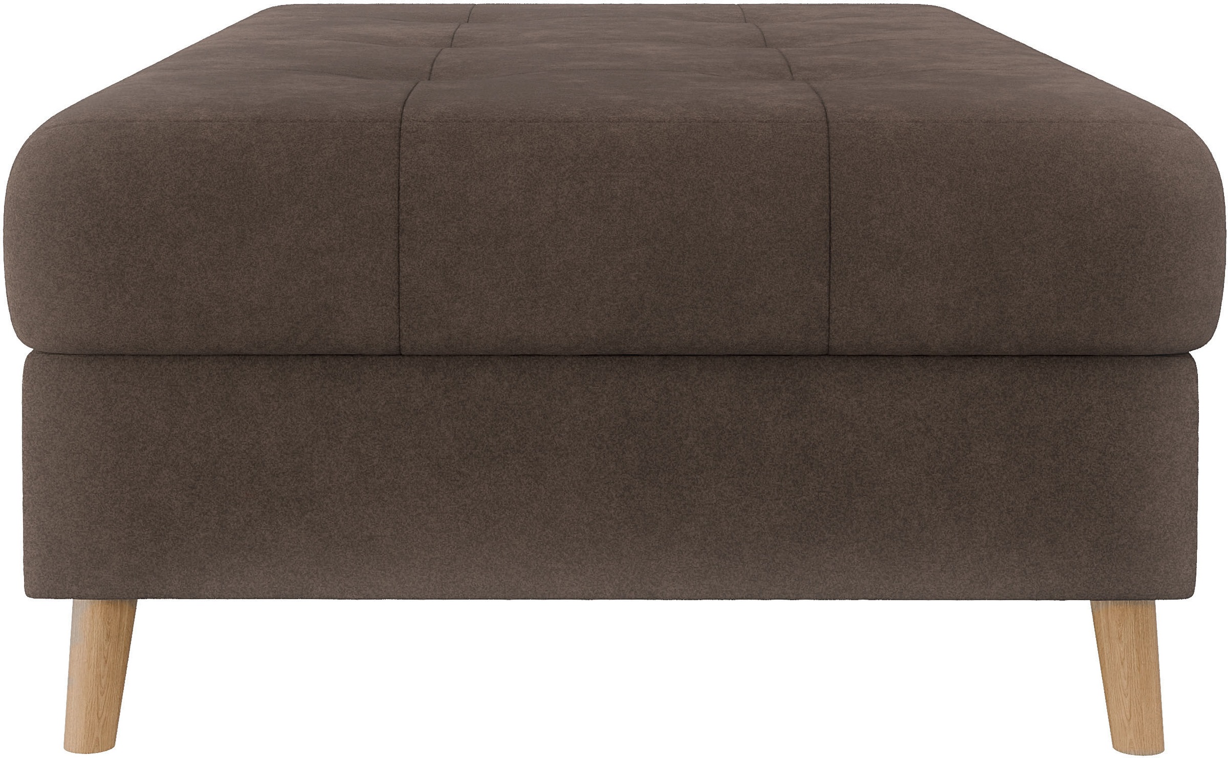 Home affaire Polsterhocker »CHARRE XXL, Steppung im Sitzbereich, Maße: B/T/H: 118/73/40 cm«, passend zur Serie CHARRE, auch in Cord und Bouclé