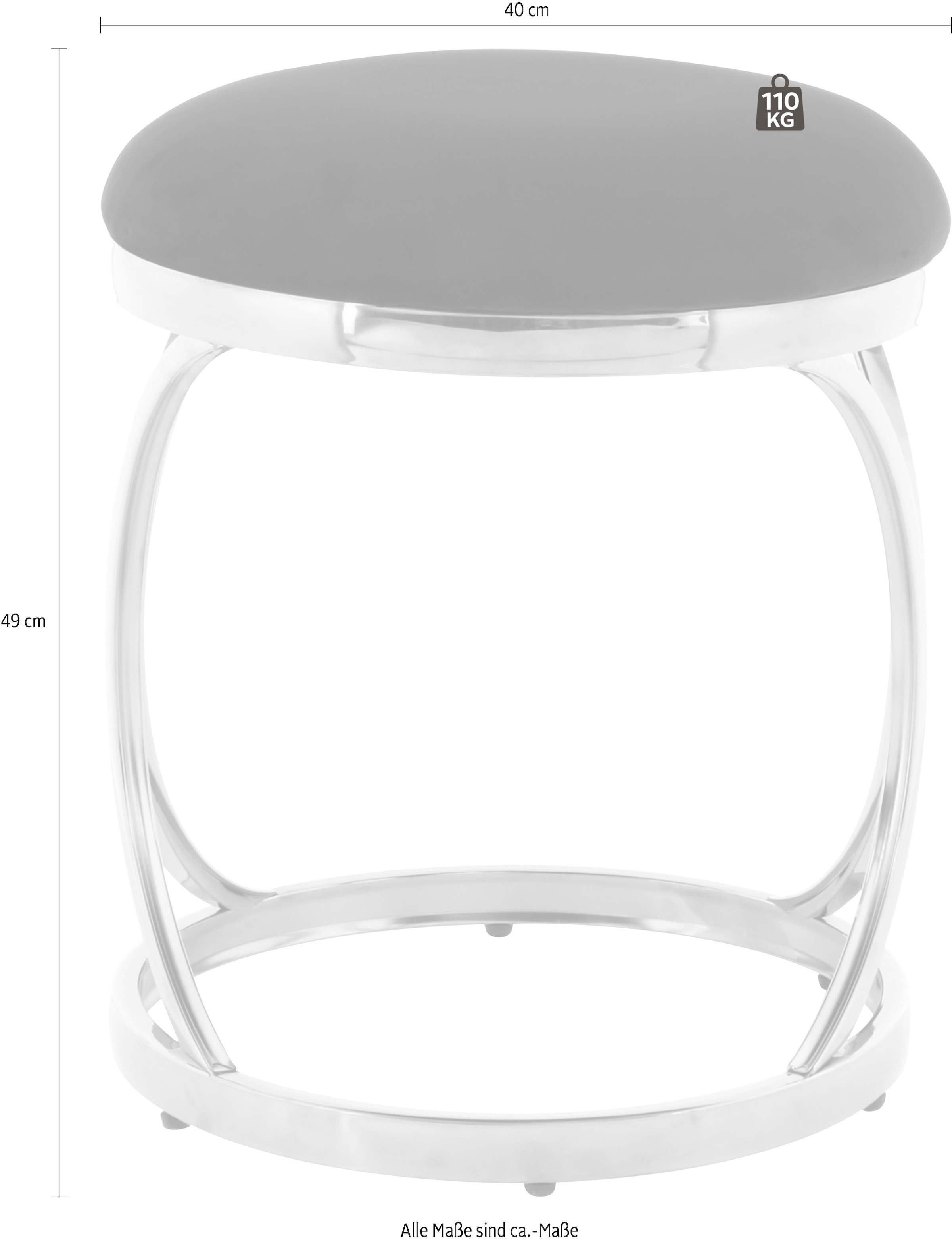 Kayoom Sitzhocker »Hocker Weyda 325,Sitzpouf in elegantem Design,edles Gestell aus Metall«, (1 St.), glamourös, hochwertig, mit weichem Sitzkissen und Stoffbezug