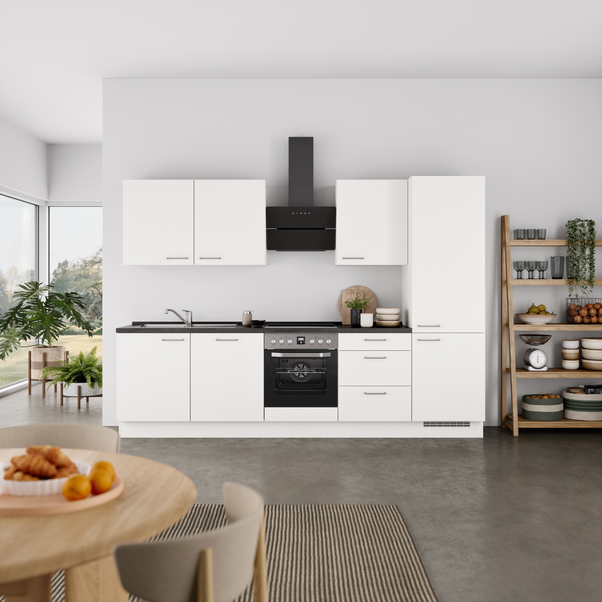 nobilia® Küchenzeile »"Laser II", Ausrichtung wählbar, Breite 300 cm« vormo günstig online kaufen