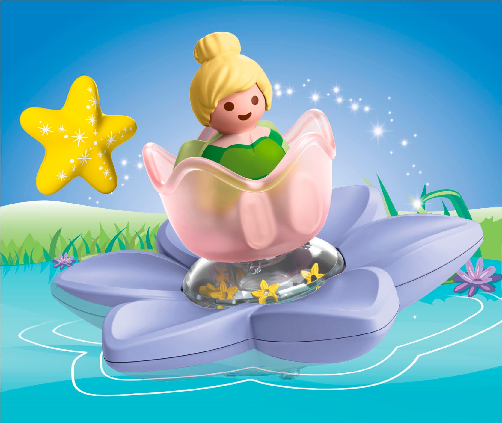 Playmobil® Konstruktions-Spielset »Tinkerbells magische Feen-Schwimmblume (71772), JUNIOR & Disney«, (4 St.), Made in Europe