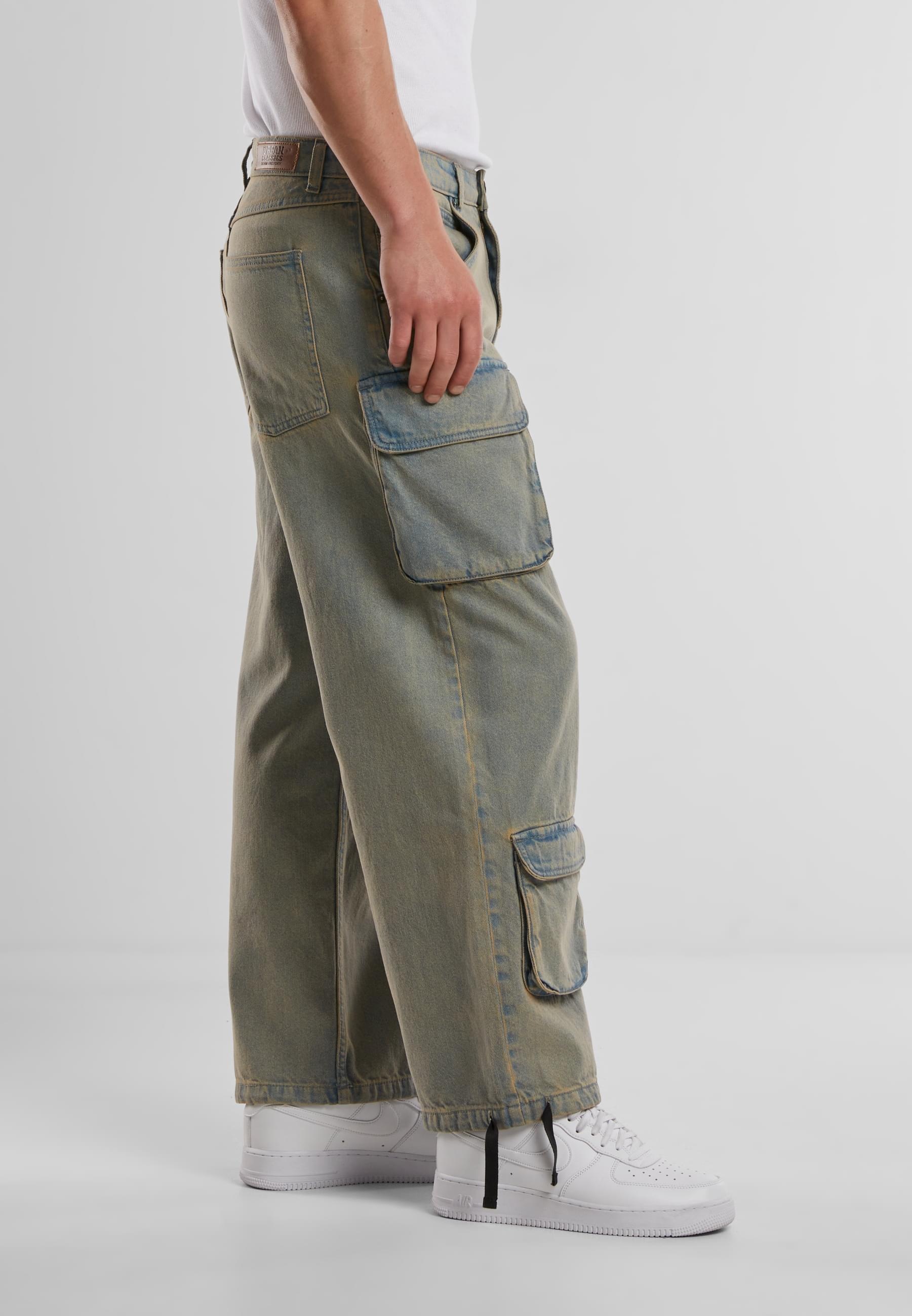 URBAN CLASSICS Cargohose »Urban Classics Multi Pocket Denim Cargo«