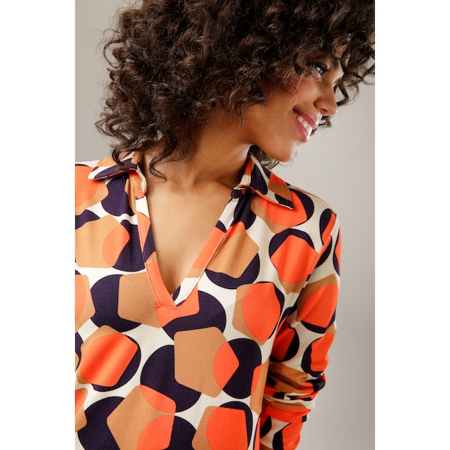 Aniston CASUAL Shirtbluse, mit trendigem Retro-Muster - jedes Teil ein  Unikat online bestellen
