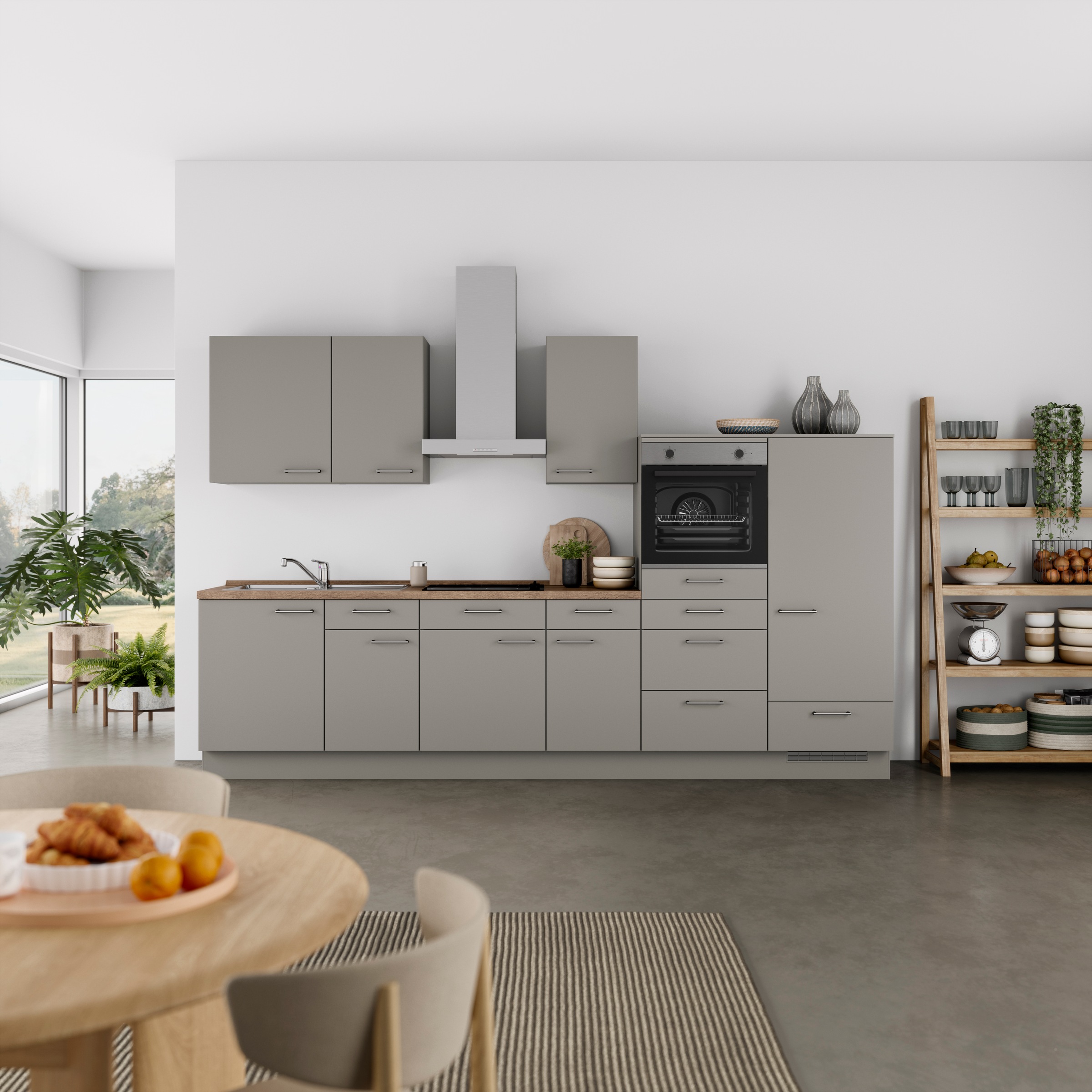 nobilia® Küchenzeile »"Laser I", Ausrichtung wählbar, Breite 330 cm« vormon günstig online kaufen