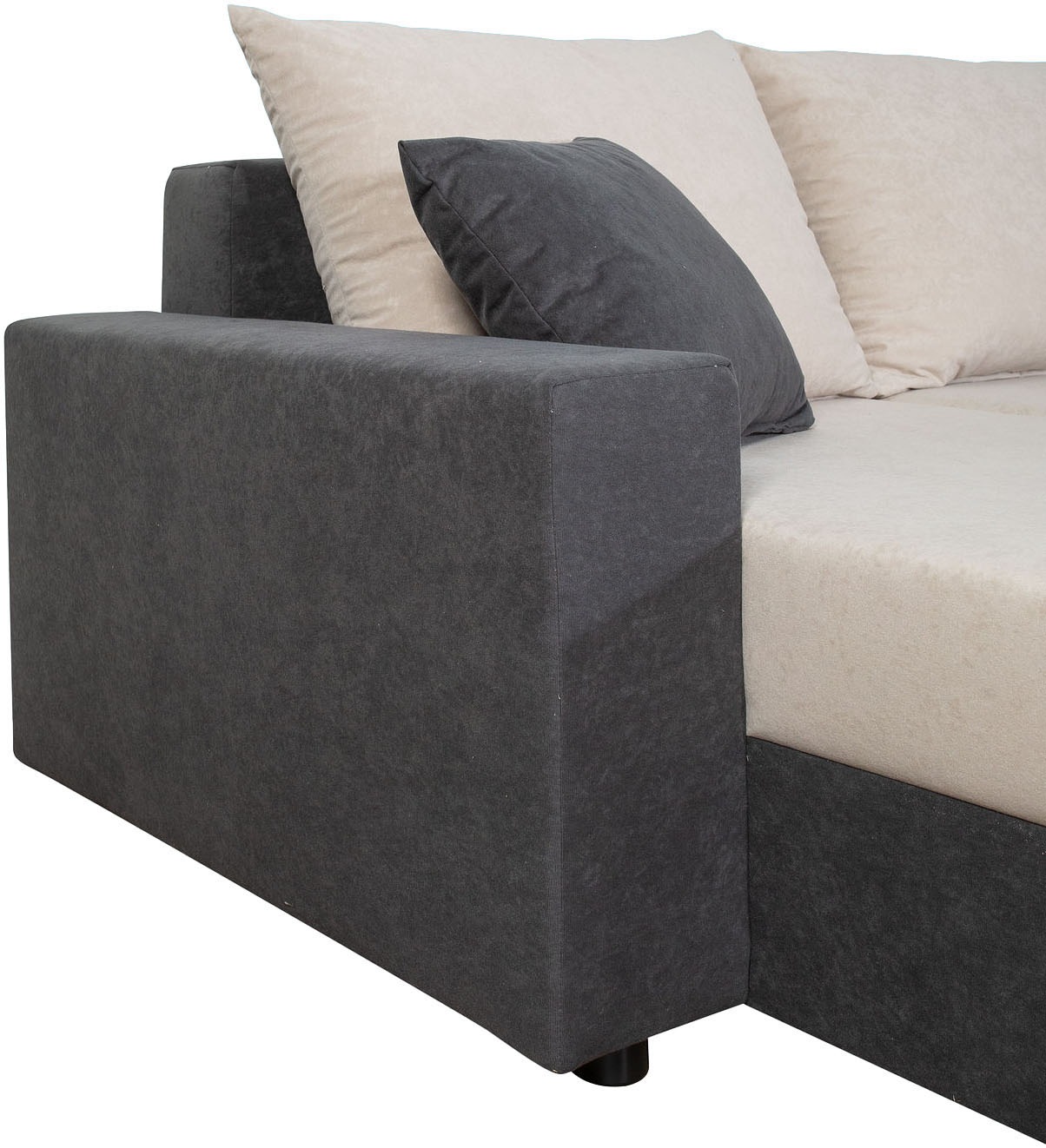 COLLECTION AB Wohnlandschaft »Pico U-Form, Breite 252, mit Schlaffunktion, Bettkasten & Zierkissen«, Liegefläche 117x220 cm