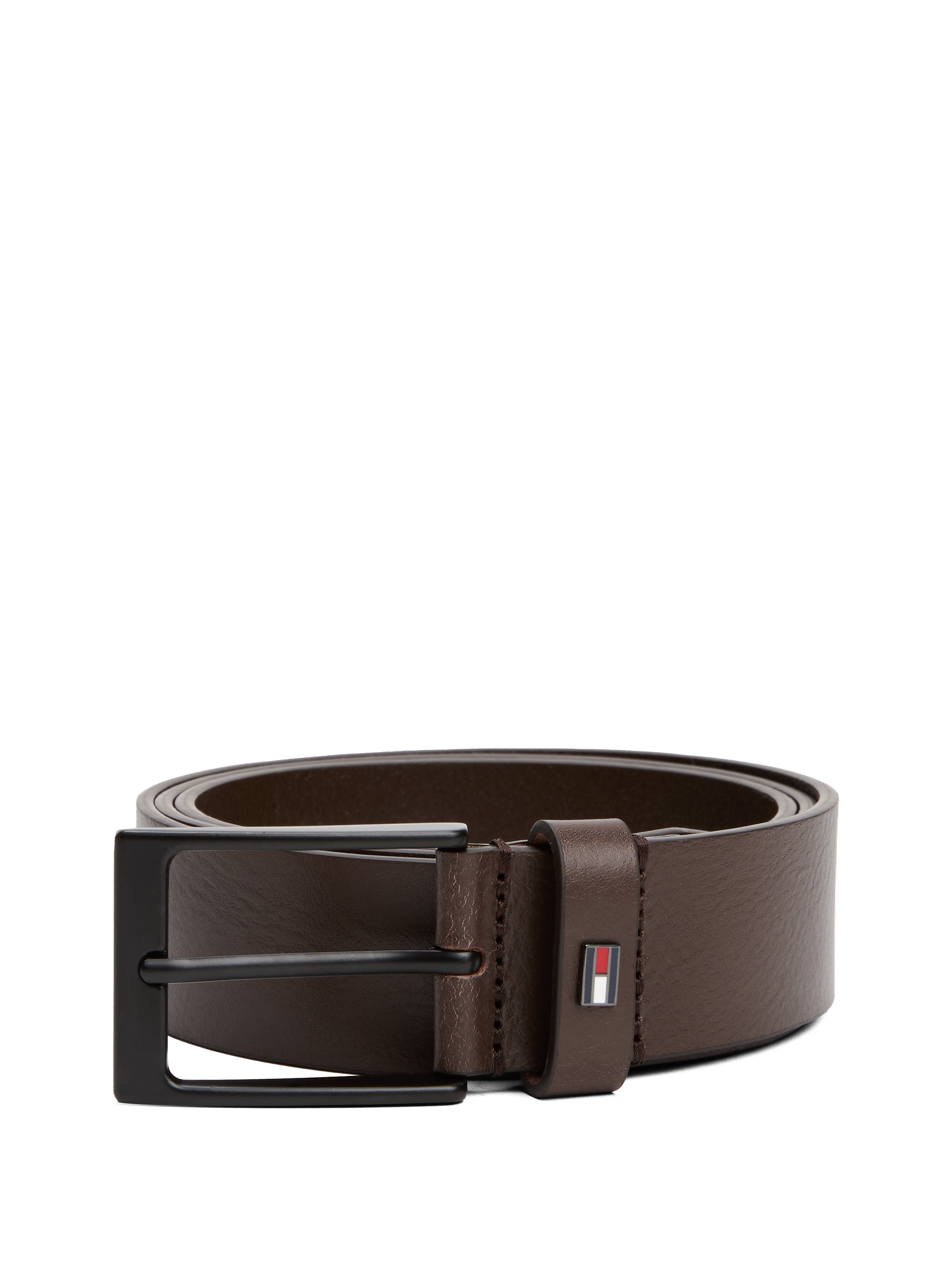 Tommy Hilfiger Ledergürtel »LAYTON 3.5«, Metallpatch, Einfachdornschließe