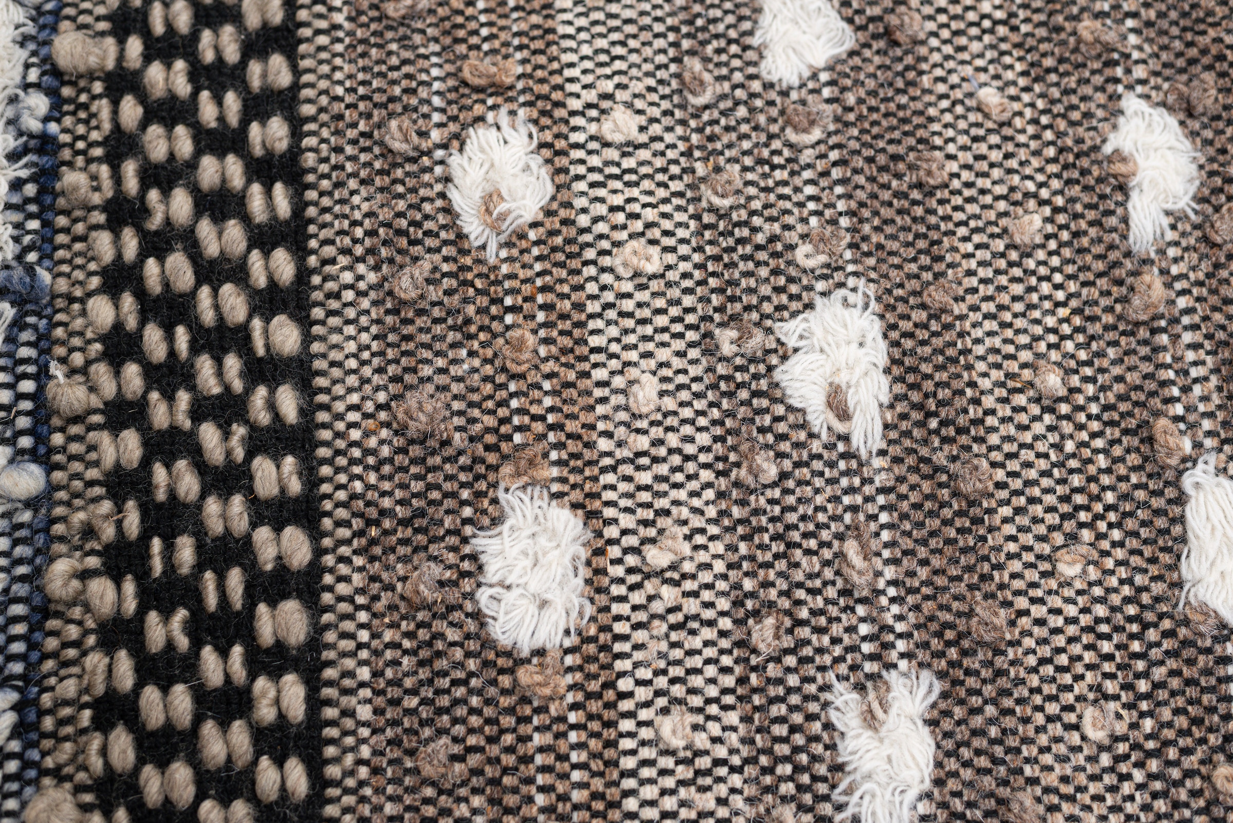 TOM TAILOR HOME Wollteppich »Vintage Funky Nature«, rechteckig, 5 mm Höhe, reine Wolle, handgewebt, mit Fransen
