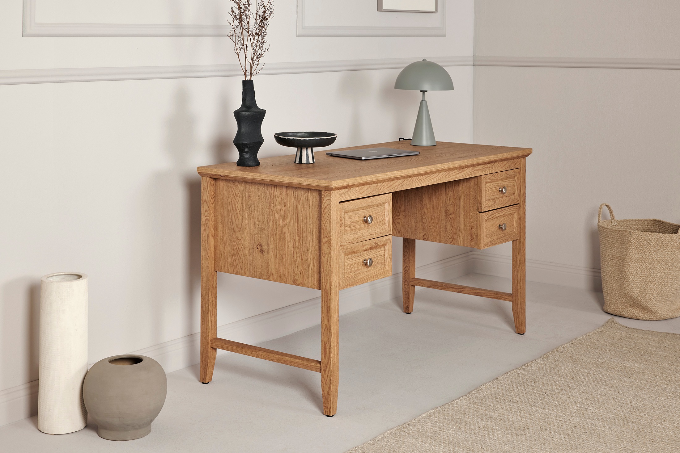 Jahnke Schreibtisch »CLASSIC D 130«, (1 St.), Schreibtisch, 4 Schubladen, Breite 130 cm