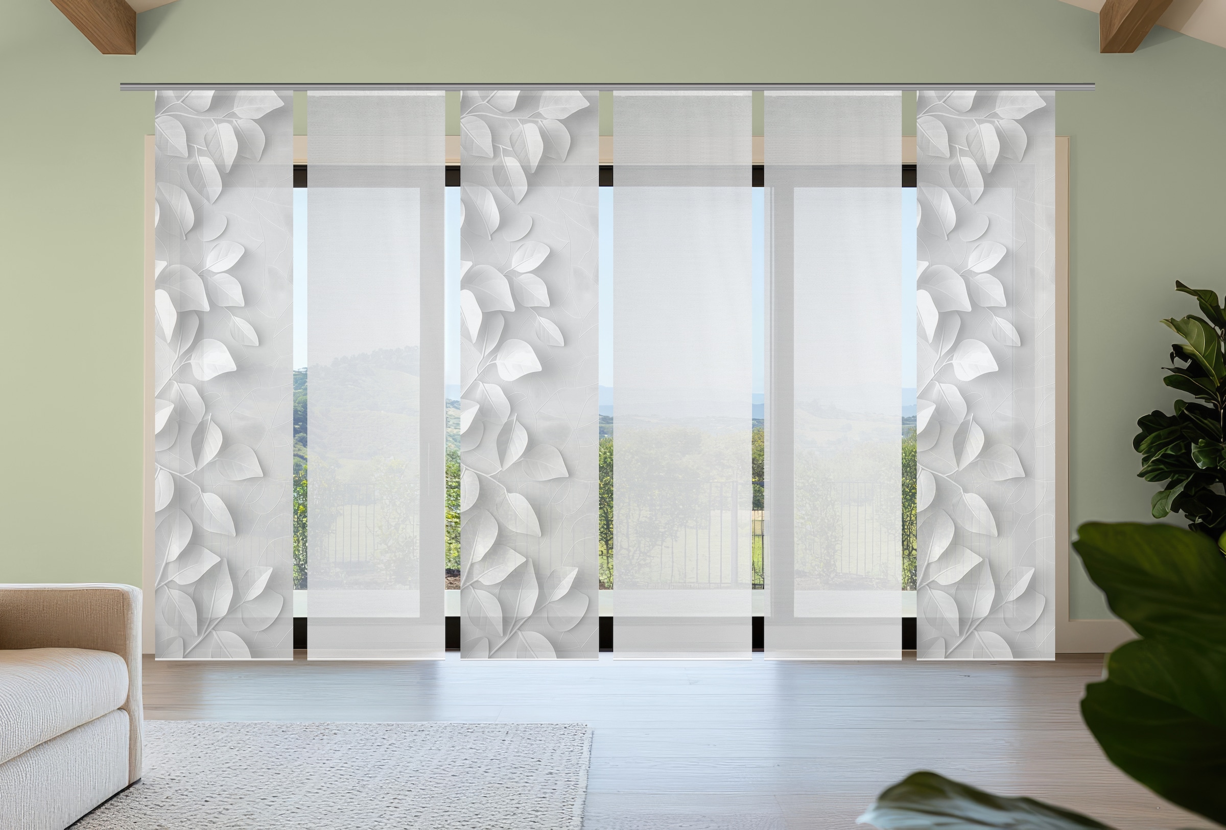 Vision S Schiebegardine »RIXA« Paneelwagen 6 Stk. tlg. Schiebevorhang,Bambu günstig online kaufen