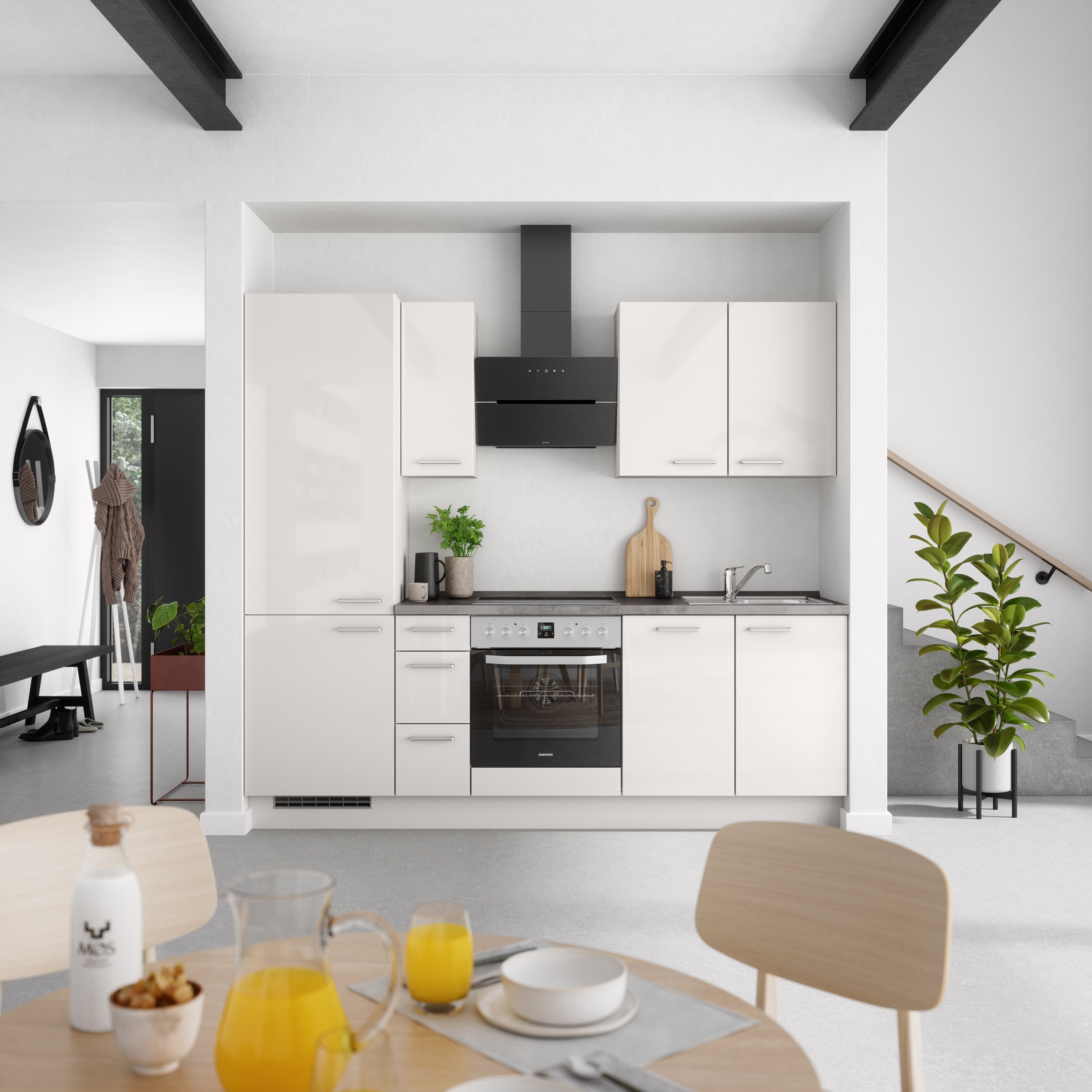 nobilia® Küchenzeile »"Flash II"«, vormontiert, Ausrichtung wählbar, Breite 240 cm, wahlw. mit E-Geräten