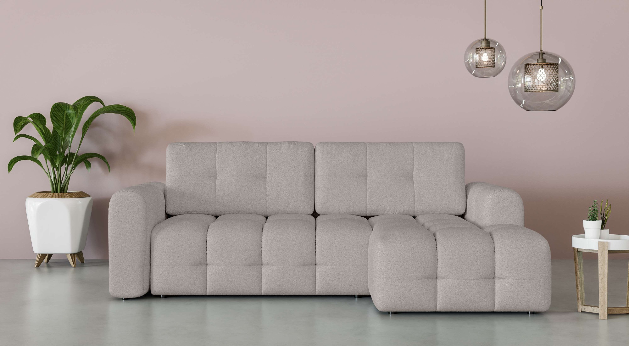 INOSIGN Ecksofa »Manilla, wahlweise mit Bettfunktion, B/T/H 265/170/91 cm« günstig online kaufen