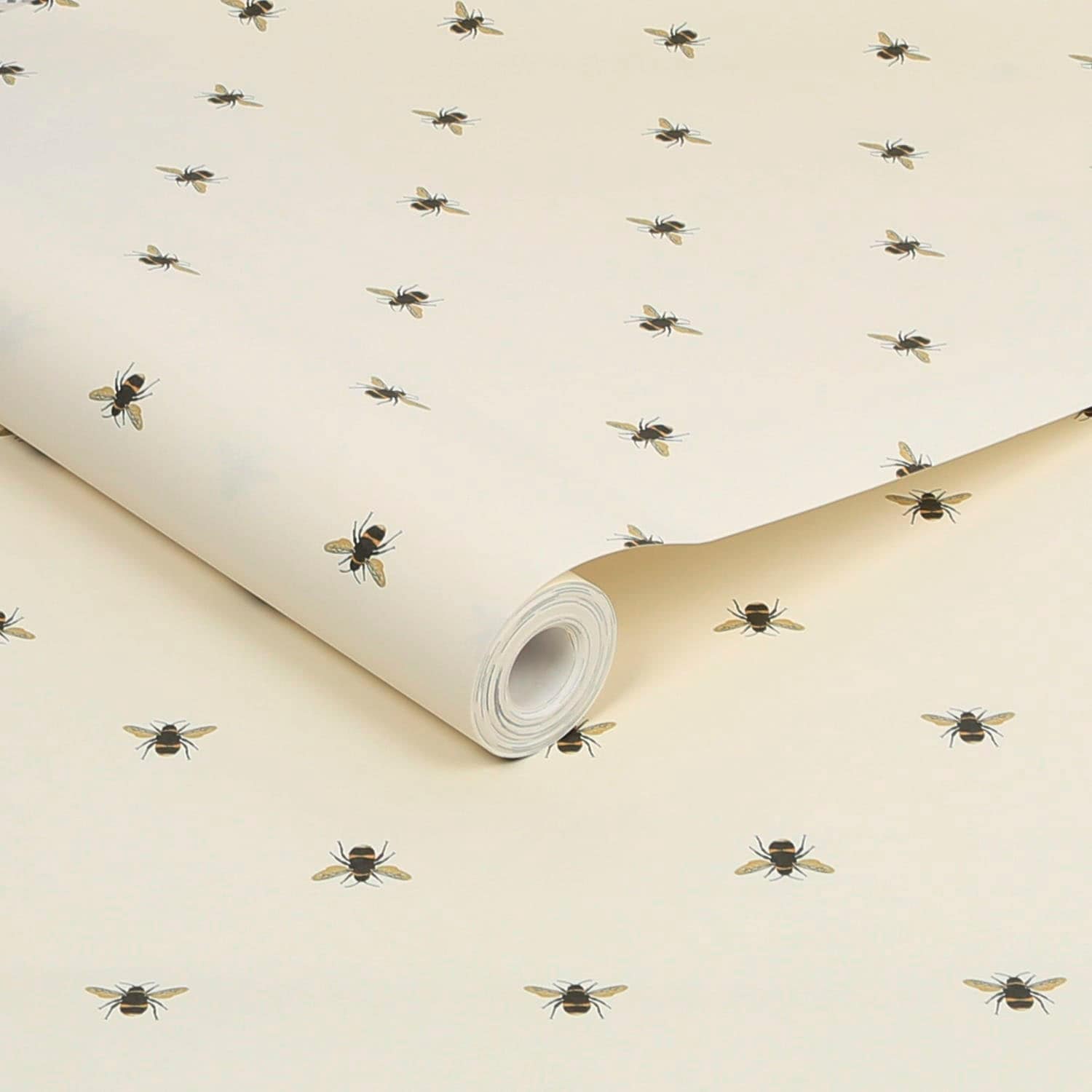 Joules Vliestapete »Botanical Bee Crème« animal print glatt animal print