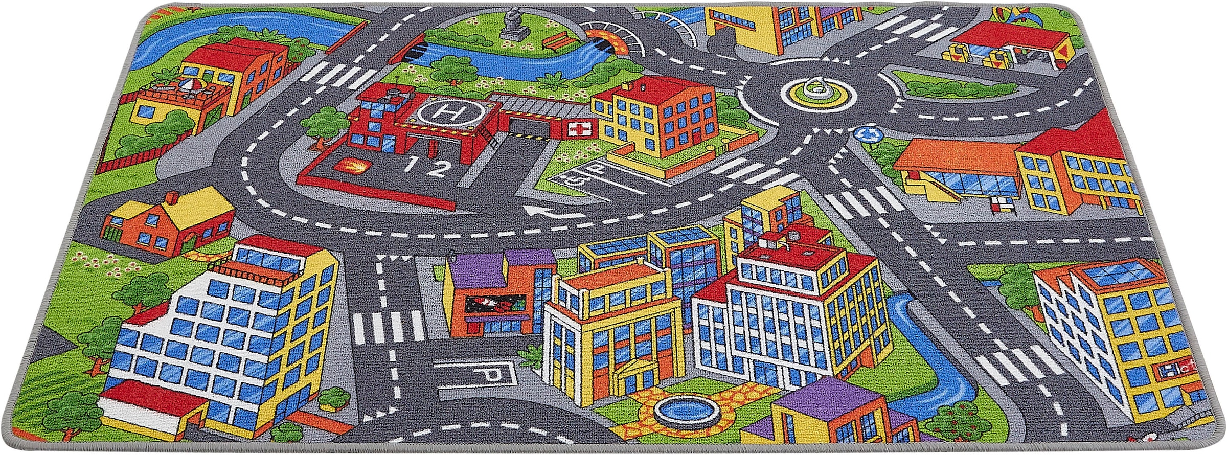 Andiamo Kinderteppich »Straße Lagerräumung«, rechteckig, 5 mm Höhe, Straßen-Spiel-Teppich, Sonderposten, für Mädchen & Jungen