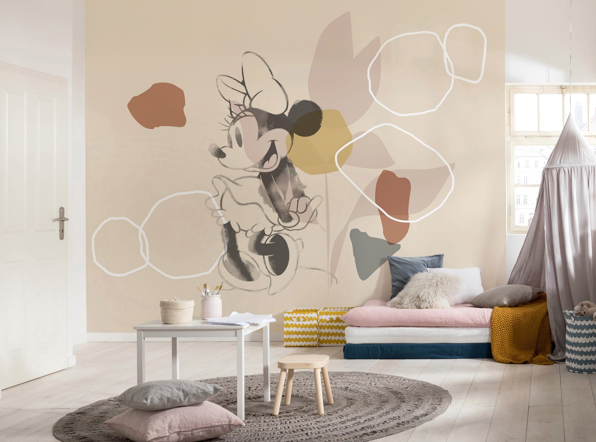 Komar Vliestapete »Minnie Soft Shapes«, 350x280 cm (Breite x Höhe) günstig online kaufen