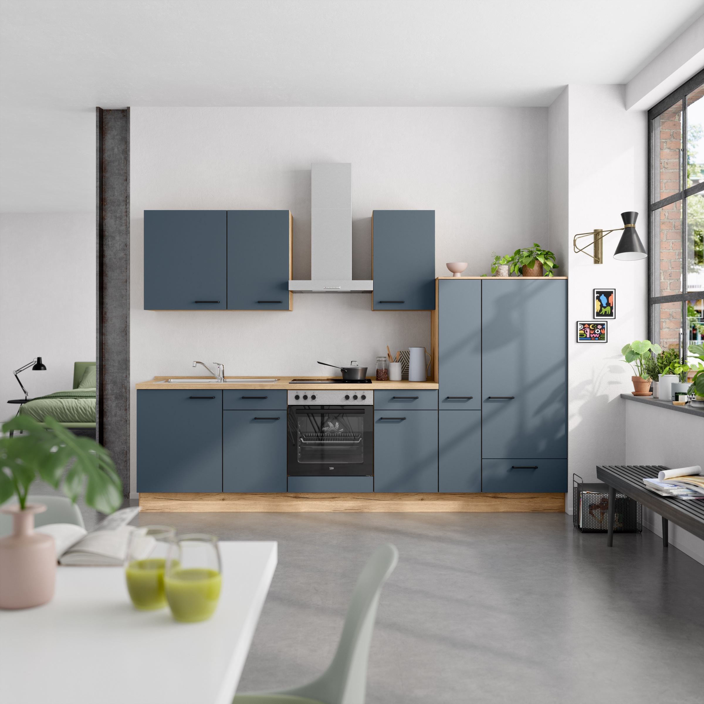 nobilia® Küchenzeile »"Easytouch I"« vormontiert, Ausrichtung wählbar, Brei günstig online kaufen