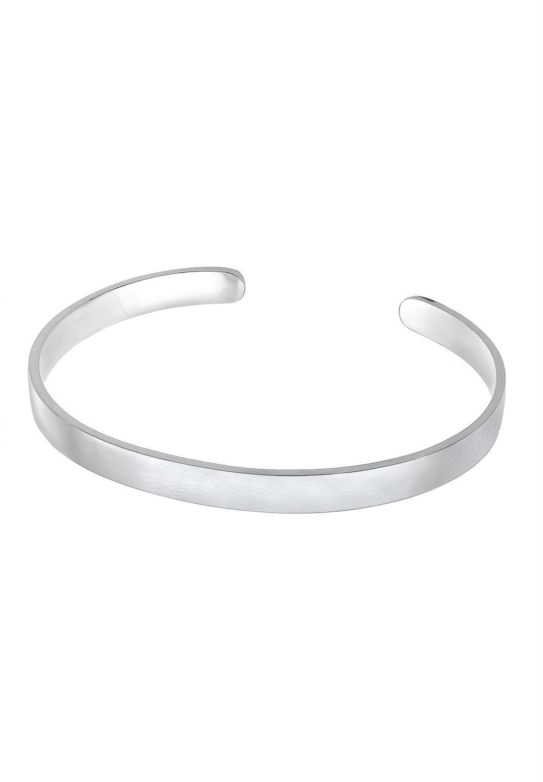 Kuzzoi Armband »Herren Basic Bangle Matt 925 Silber«