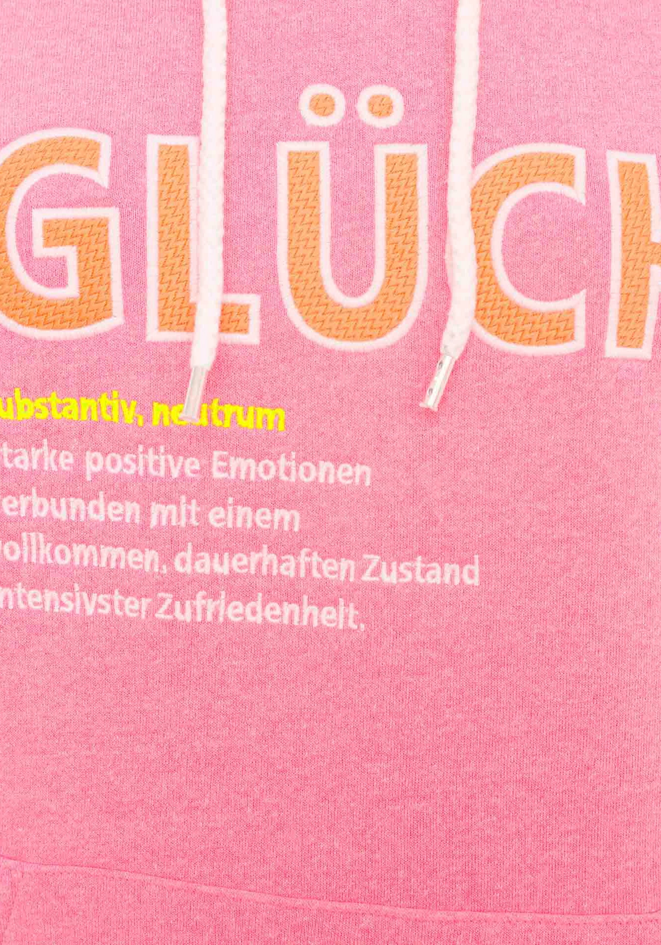 Zwillingsherz Hoodie »"Glück"«, mit Schriftzug Glück und Kängurutaschen