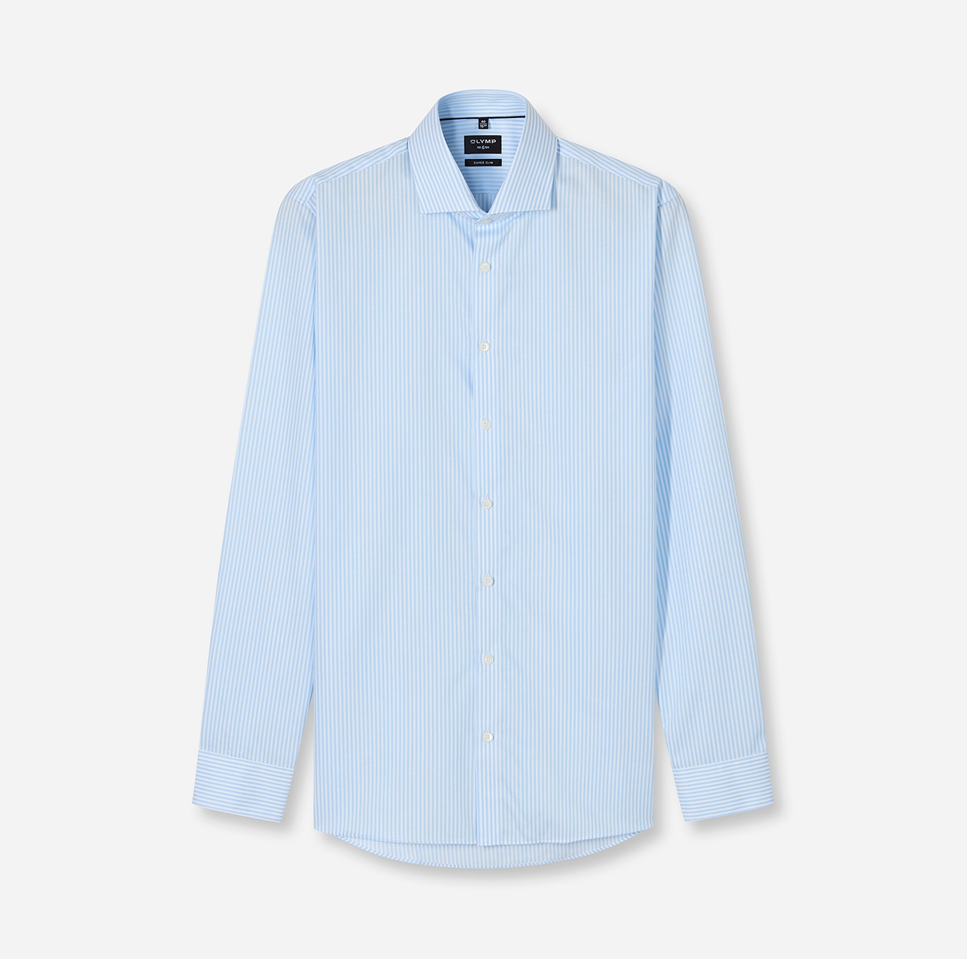 OLYMP Langarmhemd »No 6 six« gestreift, Businesshemd, super slim fit, Royal Kentkragen