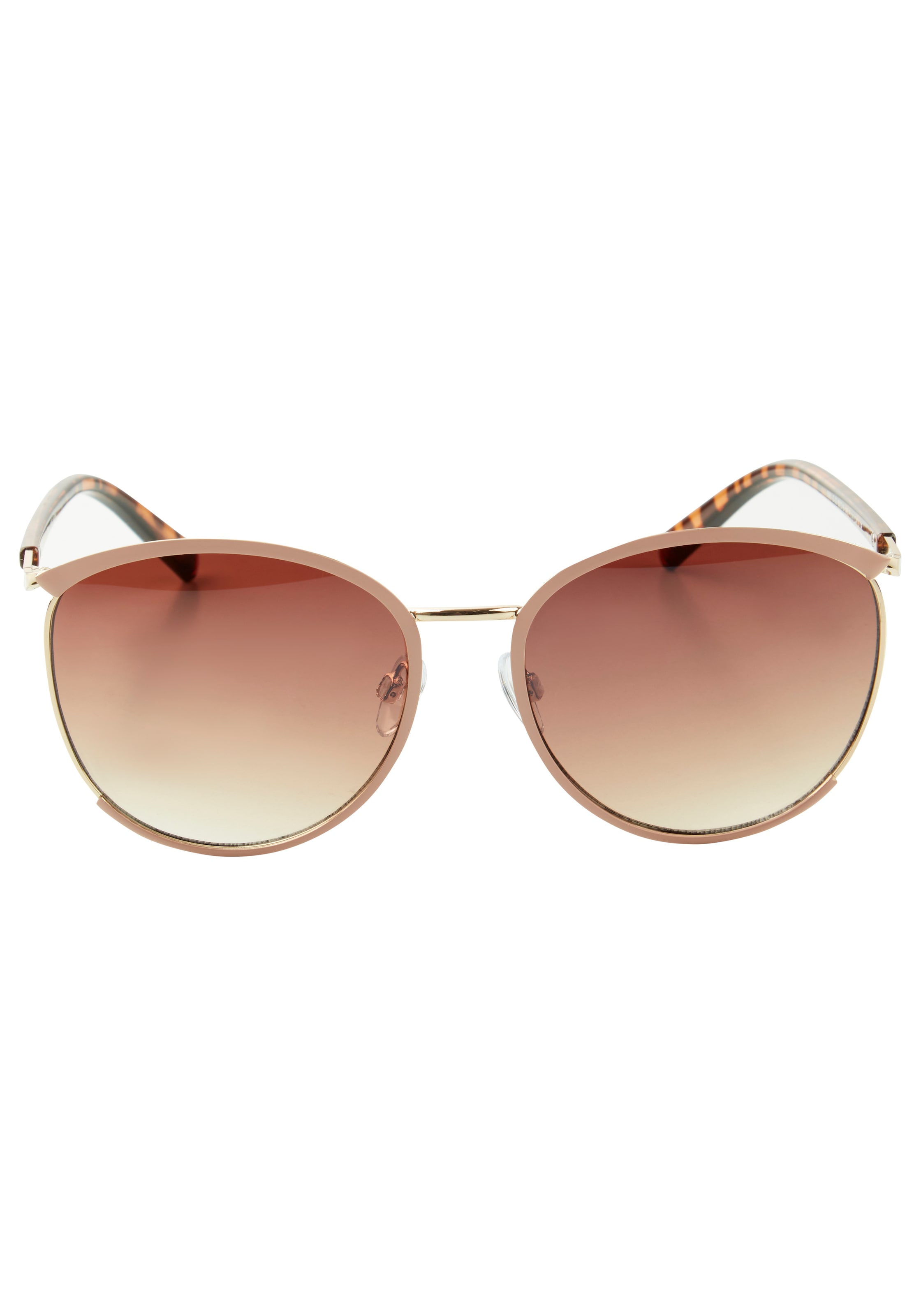 Laura Scott Sonnenbrille, mit golffarbendem Vollrand und rosa Halbbesatz - NEW