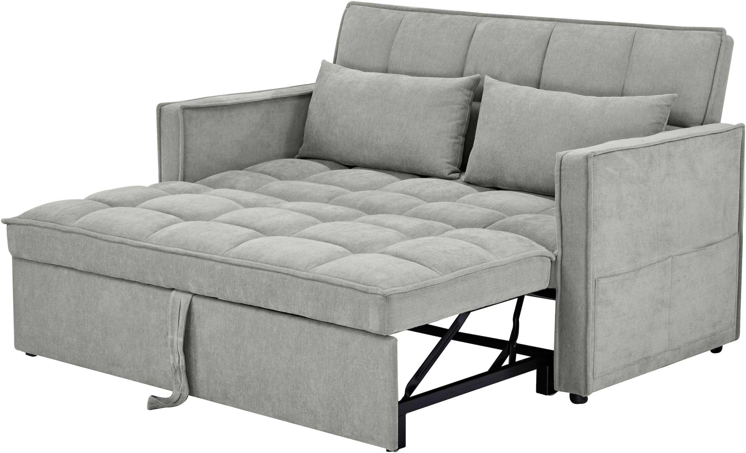 OTTO home Schlafsofa »STEFFO, 159 cm, 2-Sitzer, mit verstellbarer Rückenlehne« verstellbarer Rückenlehne, Klappmechanismus, Webstoff