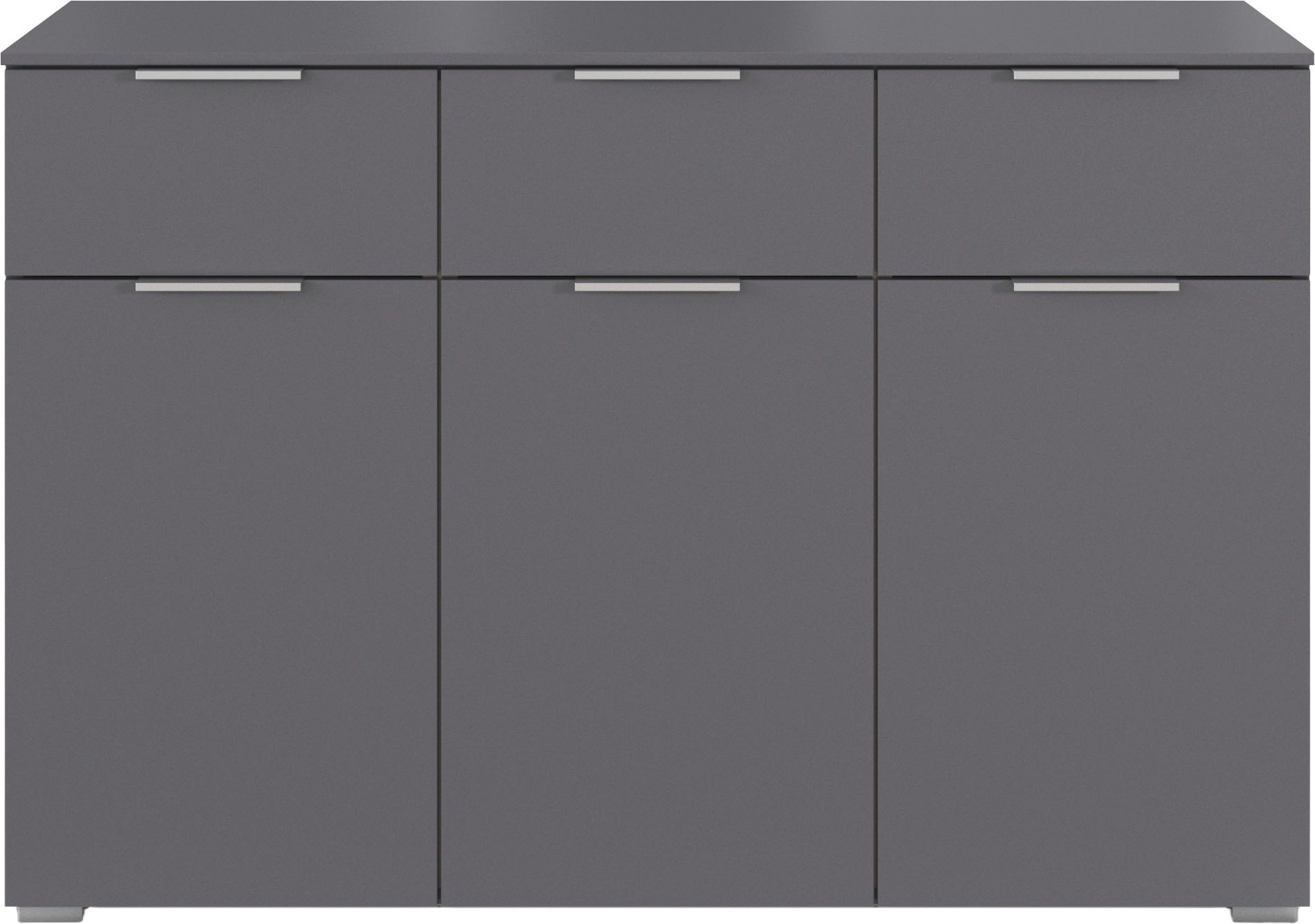 rauch Kombikommode »Sideboard Schubladenkommode CORTONA mit Dekor-Front« Breite 120 cm inkl. Soft-Close-Funktion,  mit 3 Schubladen und 3 verstellbaren Einlegeboden MADE IN GERMANY