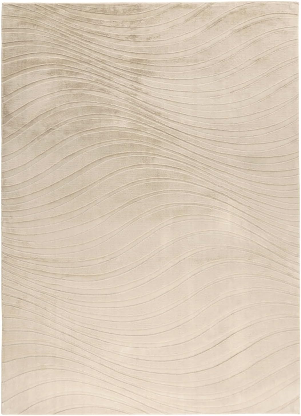 Carpet City Teppich »WAVES 503« rechteckig 12 mm Höhe Kurzflor, Hochtief-Muster/ 3D-Effekt, Uni, Wohnzimmer, Schlafzimmer