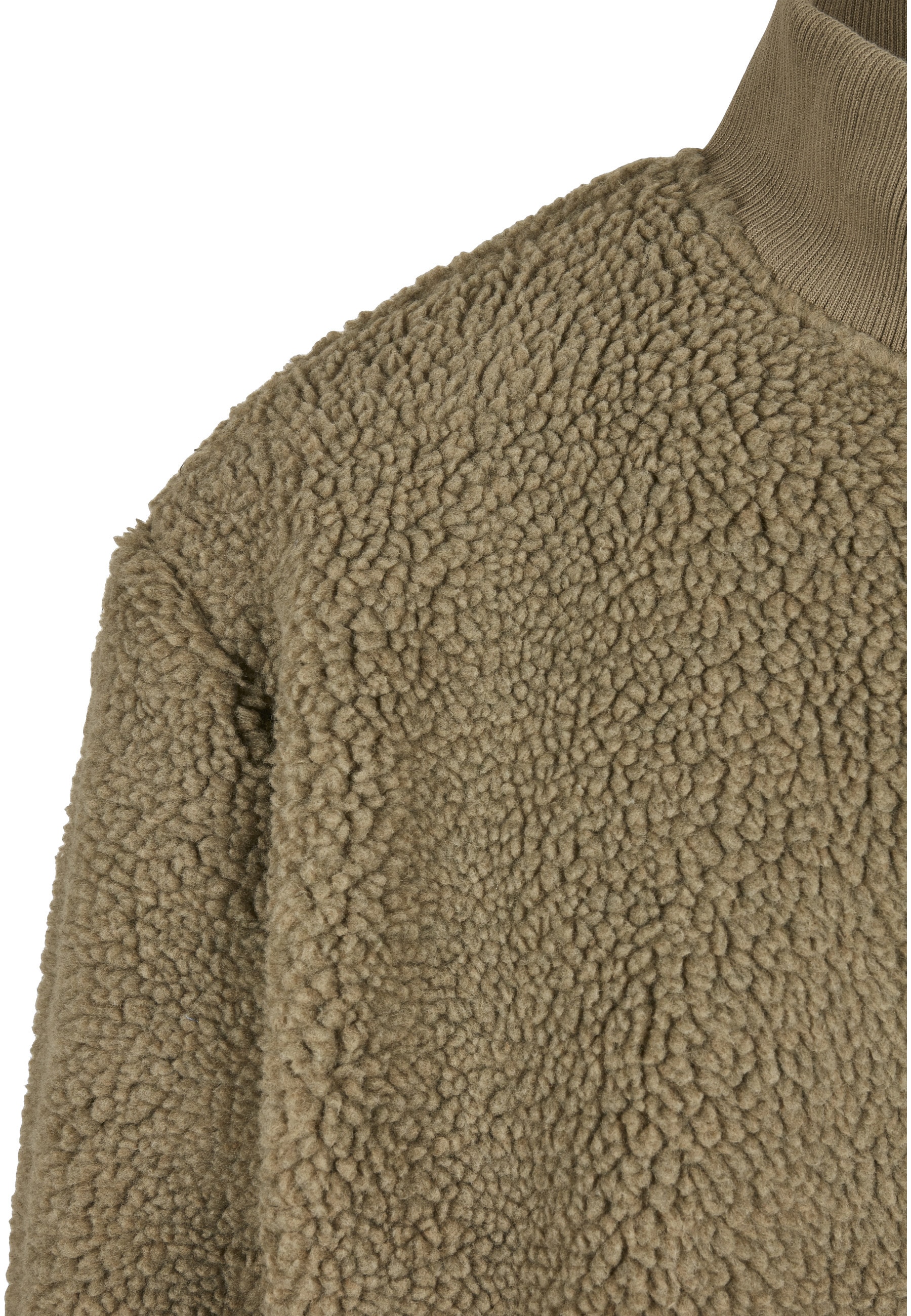 URBAN CLASSICS Winterjacke »Urban Classics Herren Boxy Sherpa Jacket« 1 Stk. tlg. ohne Kapuze