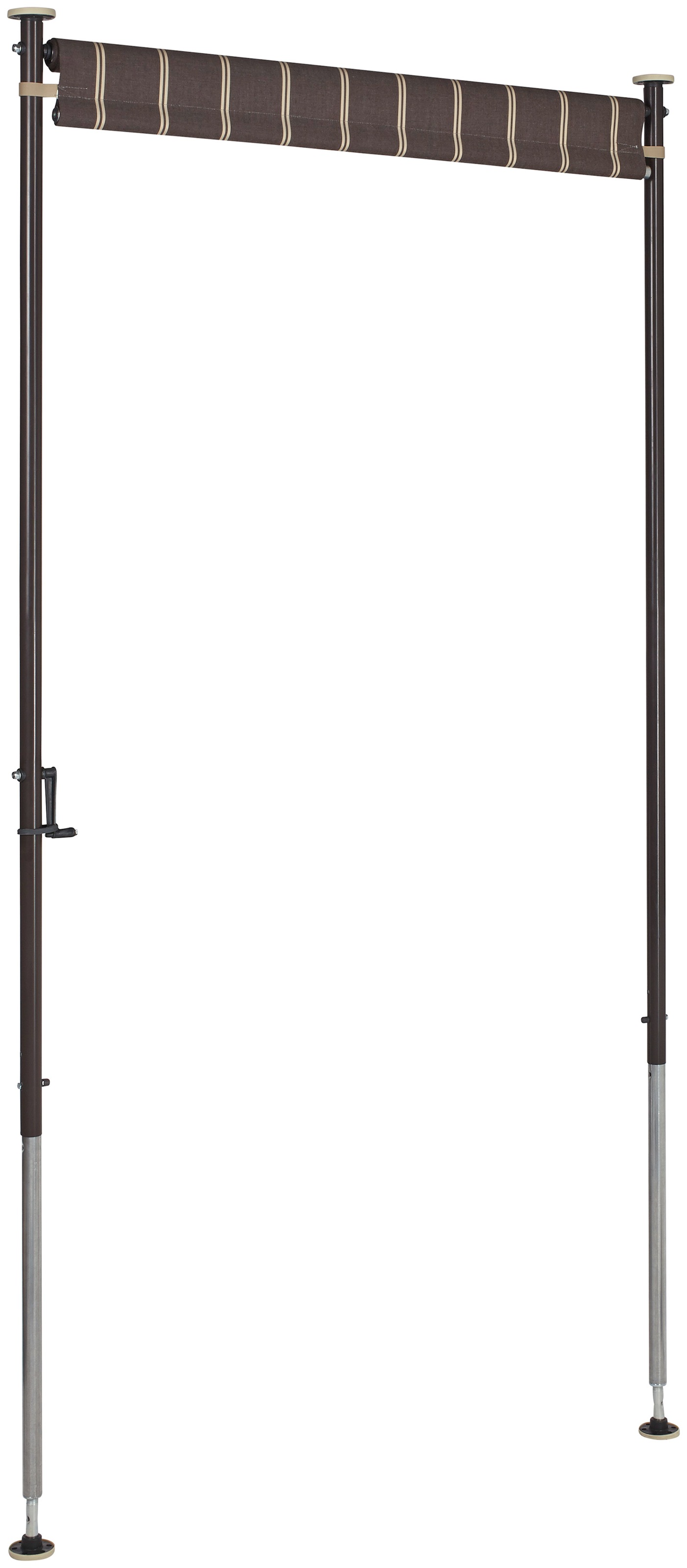 Angerer Freizeitmöbel Klemm-Senkrechtmarkise, braun/weiß, BxH: 150x225 cm