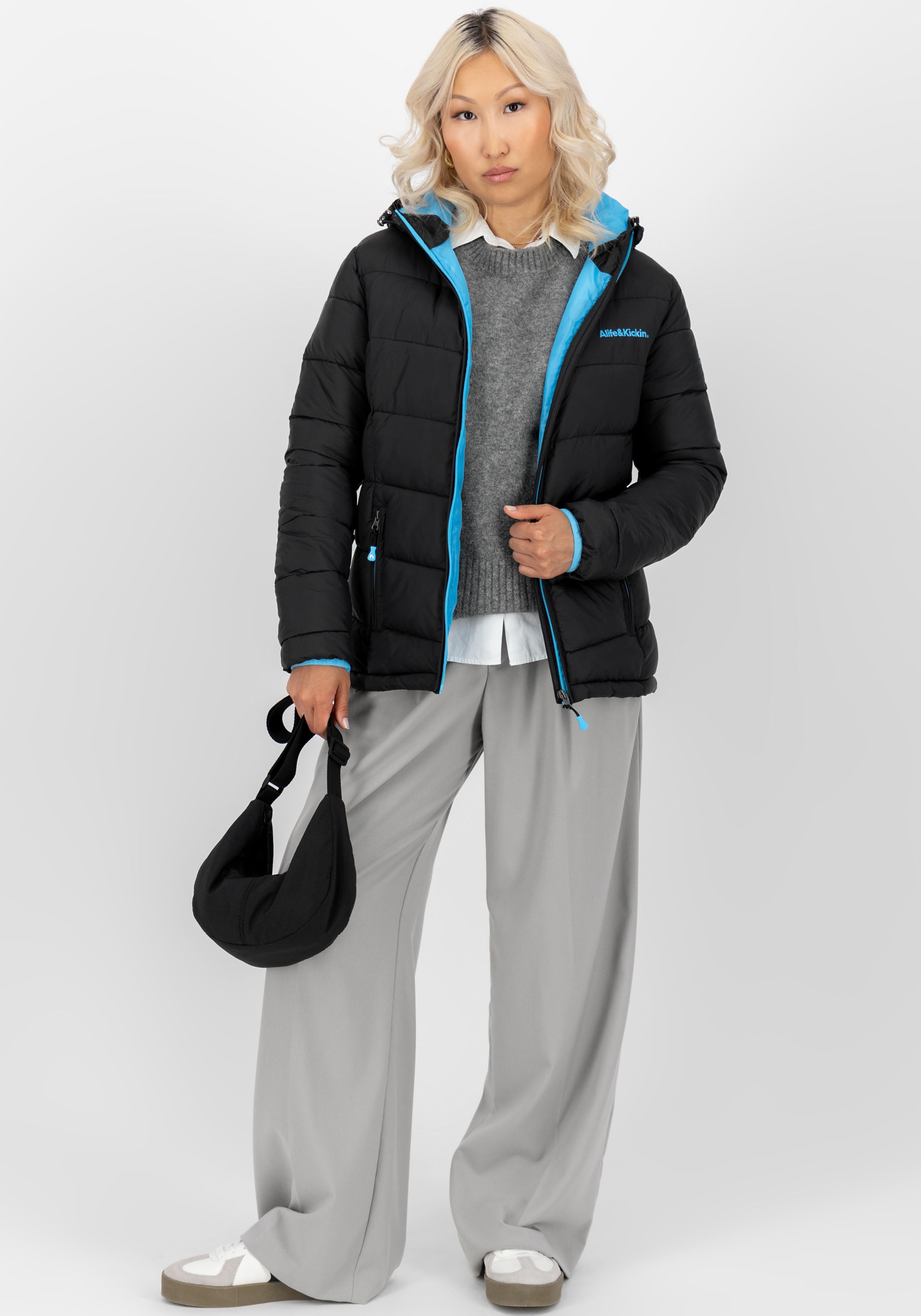 Alife & Kickin Steppjacke »AndriaAK« mit Kapuze leichte, taillierte Übergangsjacke mit breiter Steppung und Kapuze