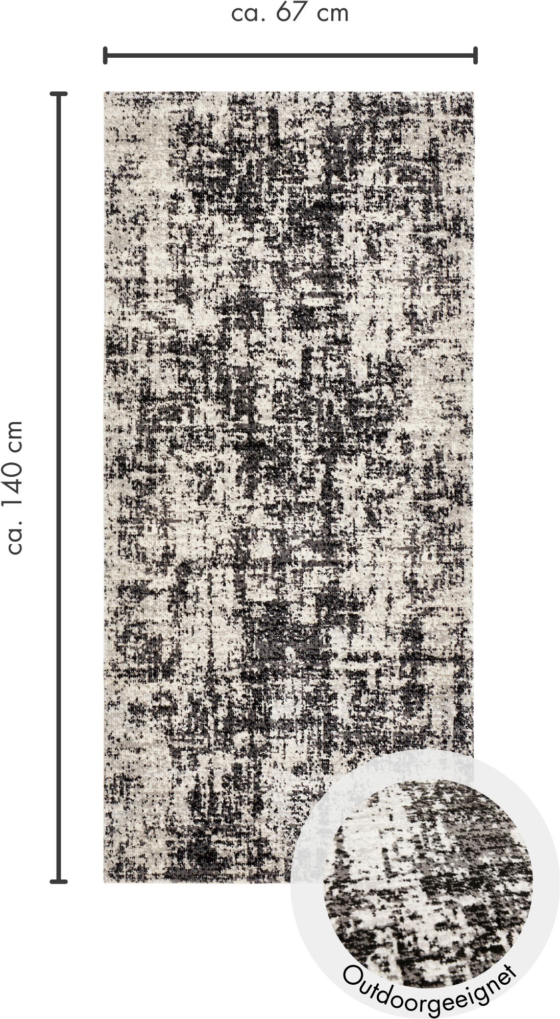 Andiamo Teppich »Colore«, rechteckig, 5 mm Höhe, verschieden Designs, In- und Outdoor geeignet, Wohnzimmer