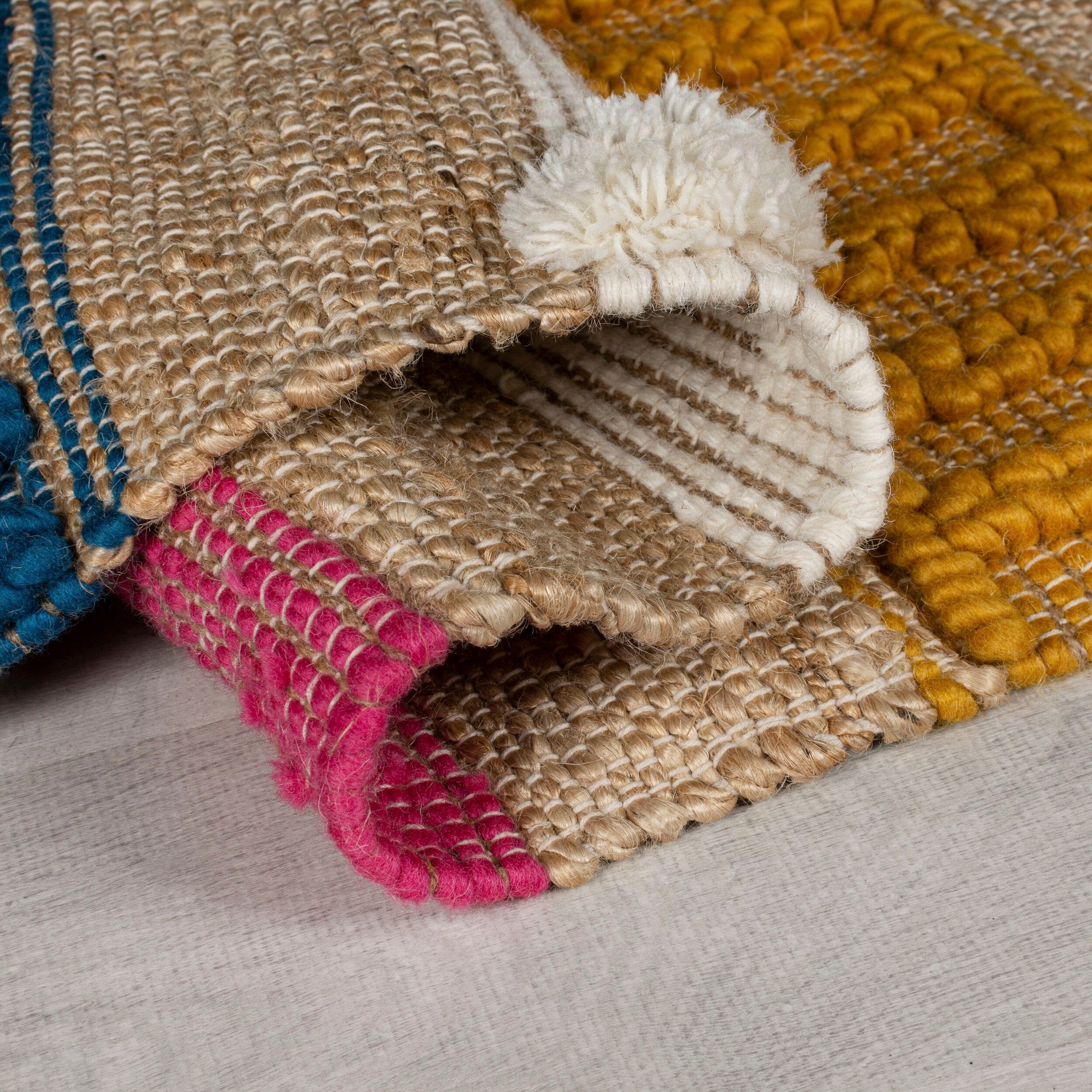 FLAIR RUGS Läufer »Medina«, rechteckig, 12 mm Höhe, Boho-Look, aus Naturfasern wie Wolle & Jute, Teppichläufer