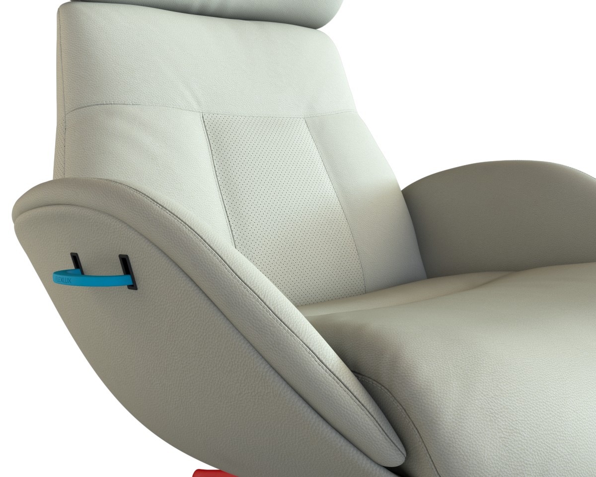 FLEXLUX Relaxsessel »Elegant, Funktionsessel, Polstersessel, Armlehnen-, TV-Fernsehsessel,«, Premium Komfort, Rücken- und Kopfteilverstellung, Drehbar, Fuß Alu