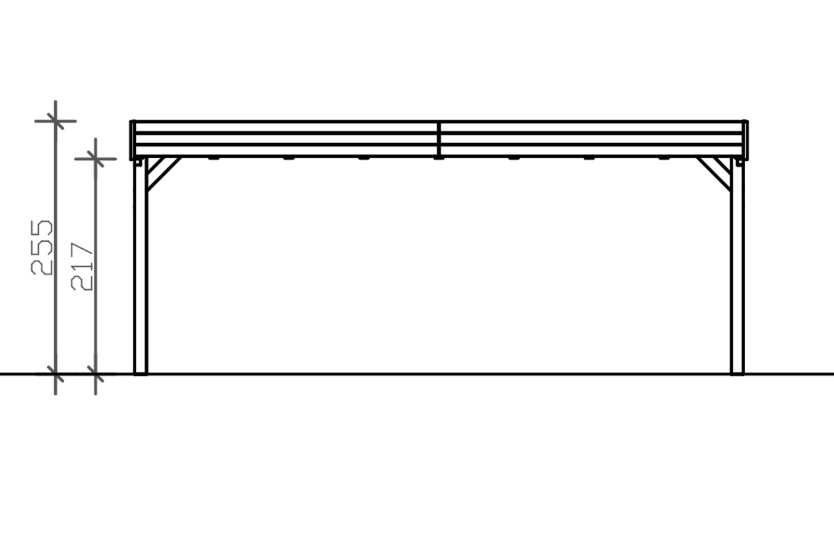 Skanholz Doppelcarport »Grunewald«, natur, mit Aluminiumdach