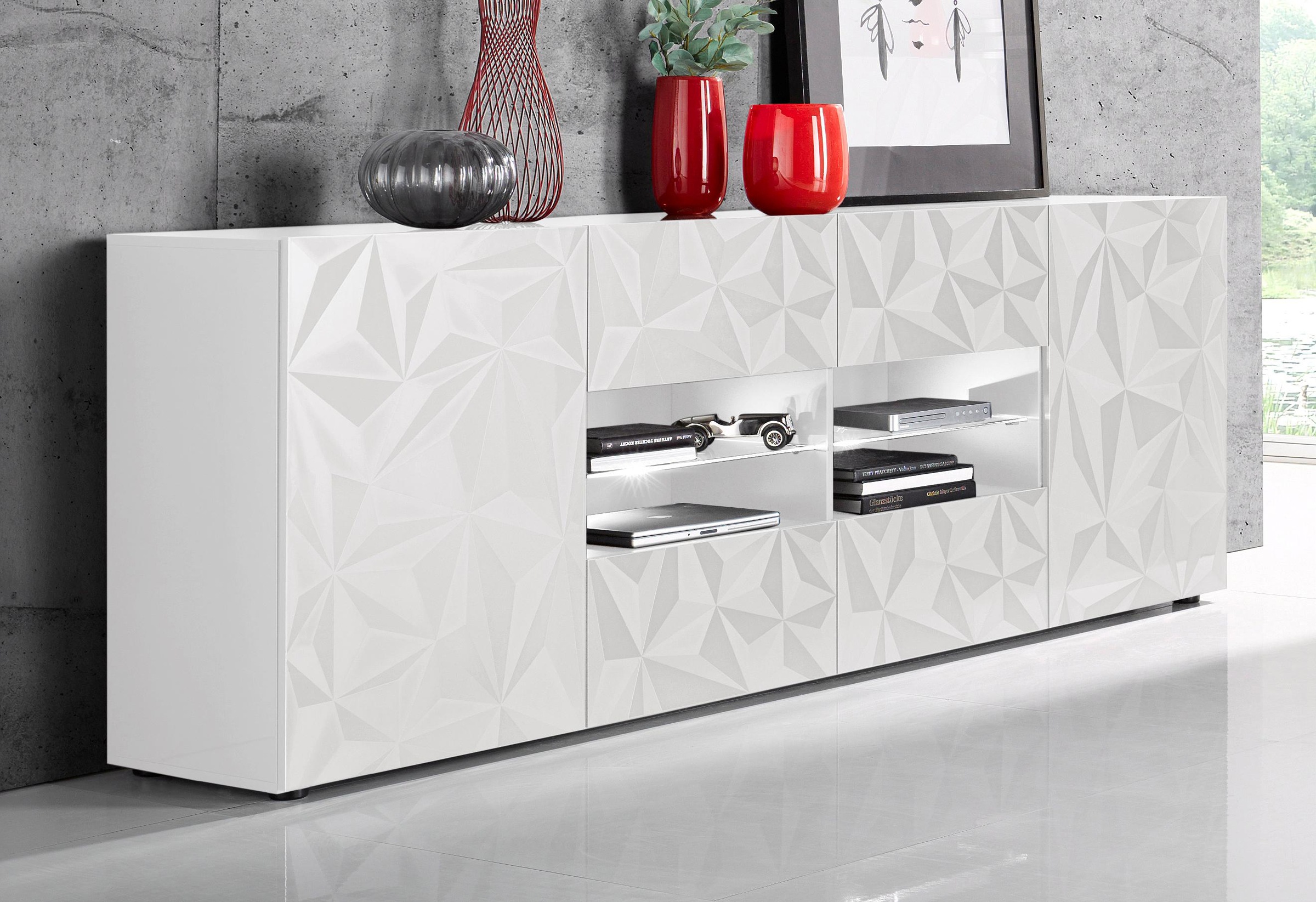 INOSIGN Sideboard »Prisma Breite 241, Kommode 2 Türen, 4 Schubkästen, Anric günstig online kaufen