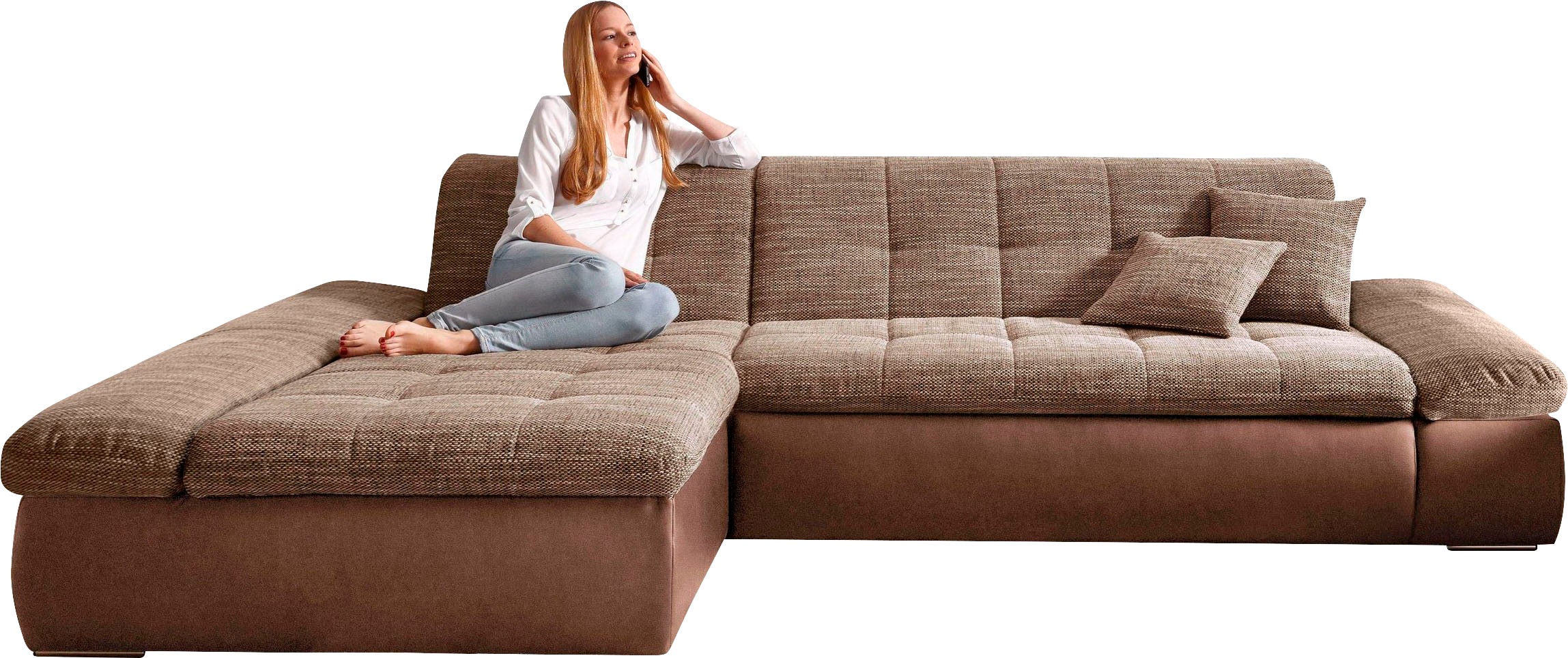 DOMO collection Ecksofa »Moric, L-Form, XXL-Sofa - Breite 300cm«, wahlweise günstig online kaufen