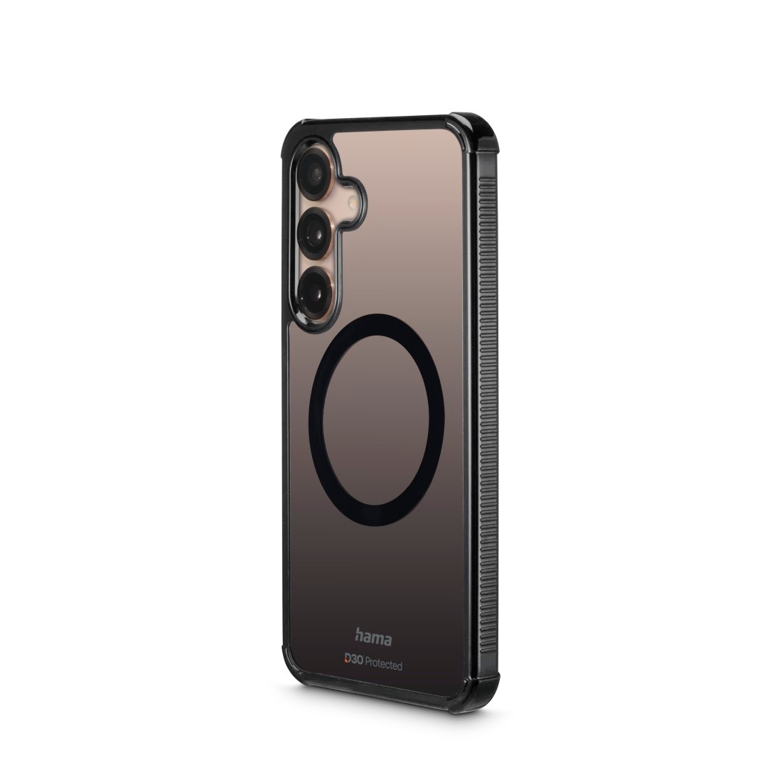 Hama Smartphone-Hülle »Handyhülle magnetisch für Galaxy S25 (für Qi2, D3O, schwarz)«, Samsung Galaxy S25, Wireless-Charging