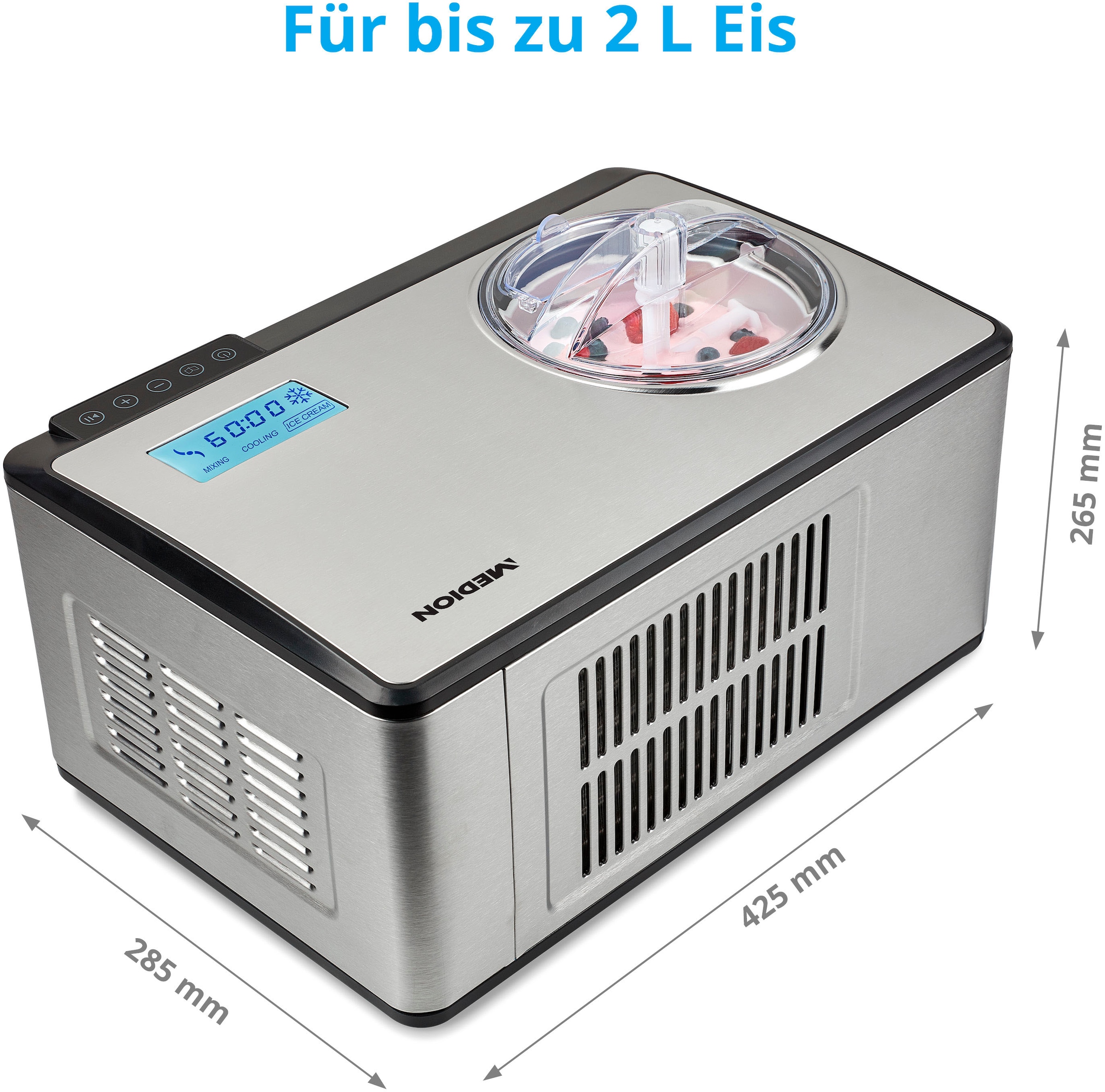 Medion® Eismaschine »MD18883«, 2 l, 180 W