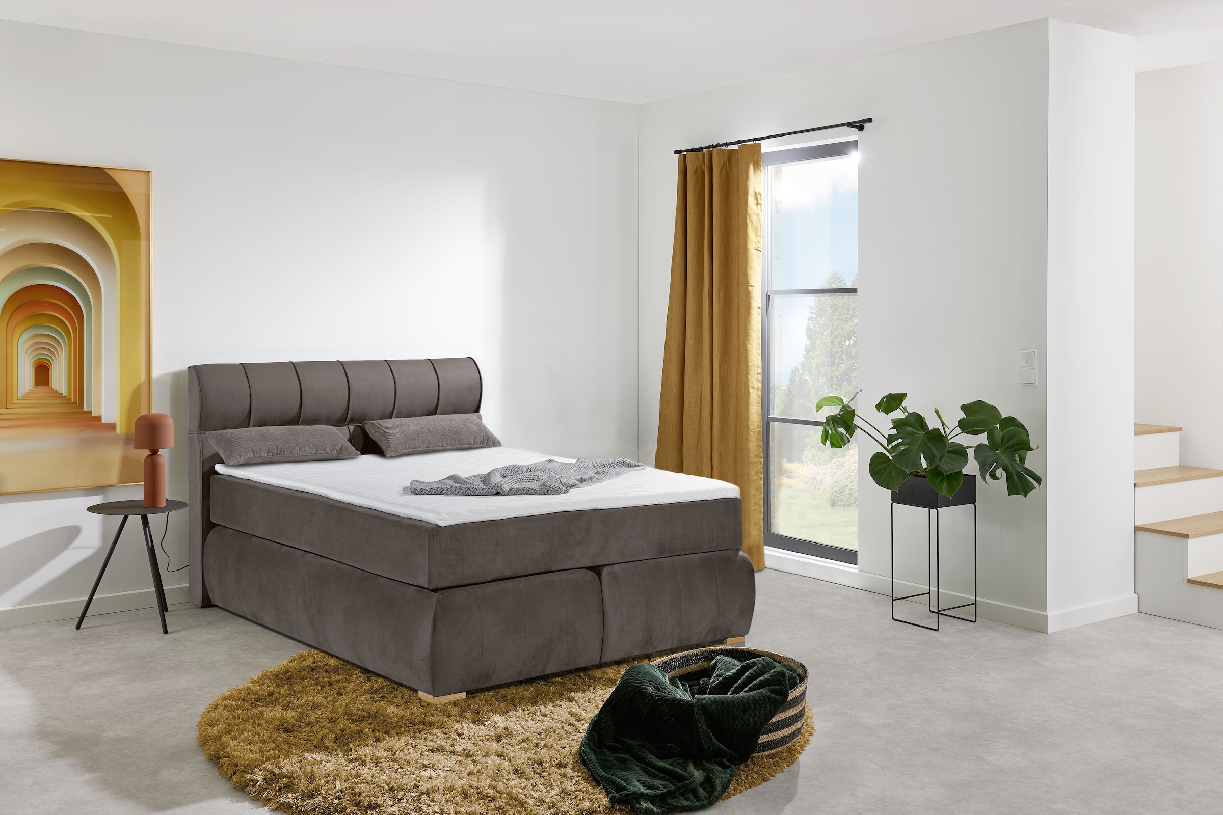 Places of Style Boxspringbett »Felicia«, in H4, inkl. Topper und Bettkasten günstig online kaufen