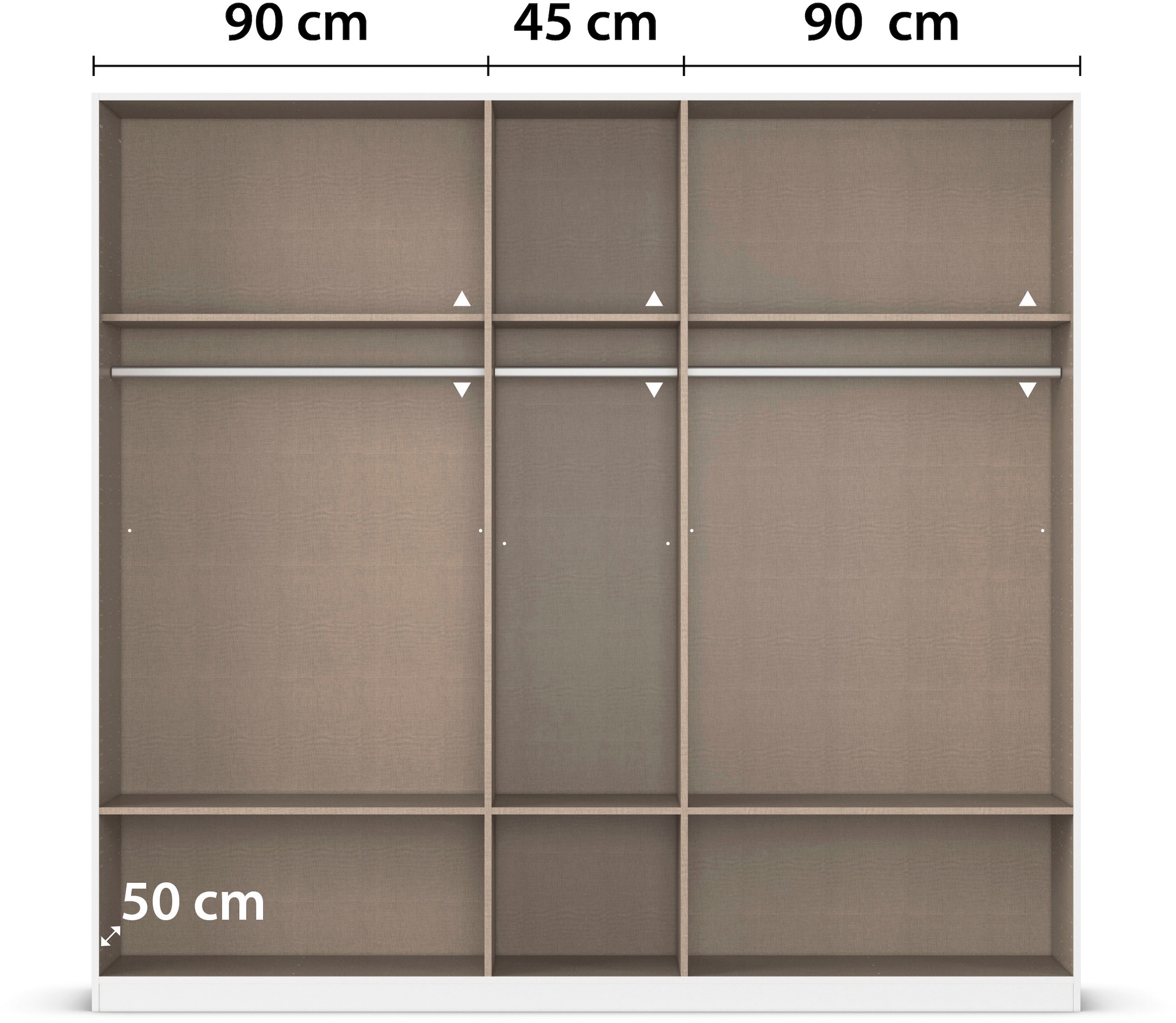 rauch Kleiderschrank »Schrank Garderobenschrank Mehrzweckschrank Schlafzimmer HERSBRUCK« 3 verschiedene Ausstattungen BASIC/CLASSIC/PREMIUM (inkl. SOFT-CLOSE),  mit großzügigen Schubladen sowie Spiegeltüren MADE IN GERMANY
