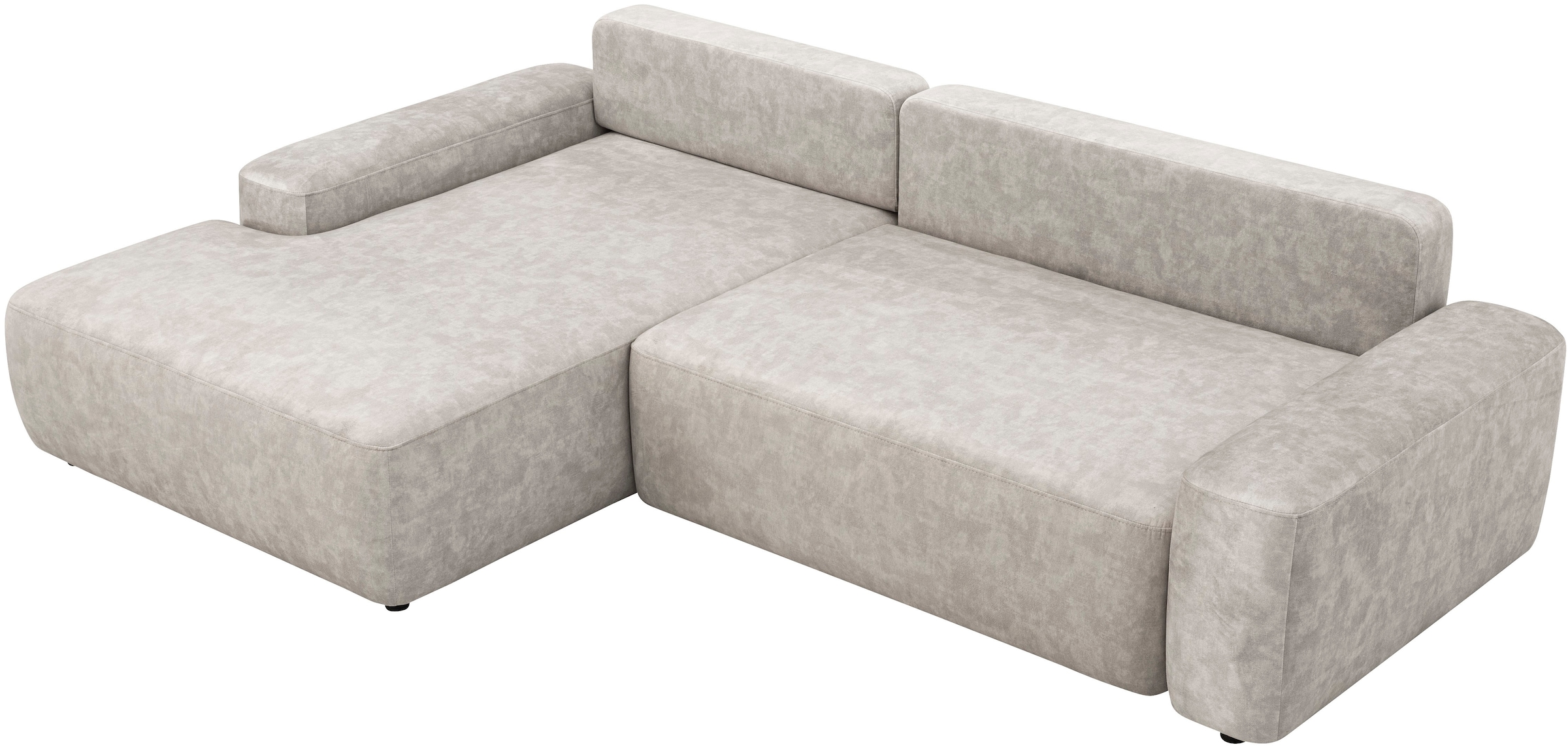 INOSIGN Ecksofa »TORGE (264cm), Schlafsofa in Cord, Samtvelours o Struktur fein, L-Form«, Schlaffunktion, Bettkasten, Liegefläche: 125/210 cm