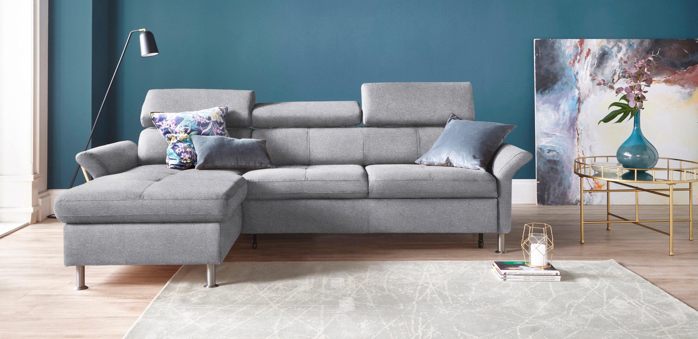 exxpo - sofa fashion Ecksofa »Maretto, bequem & komfortabel, bodenfrei, Bre günstig online kaufen
