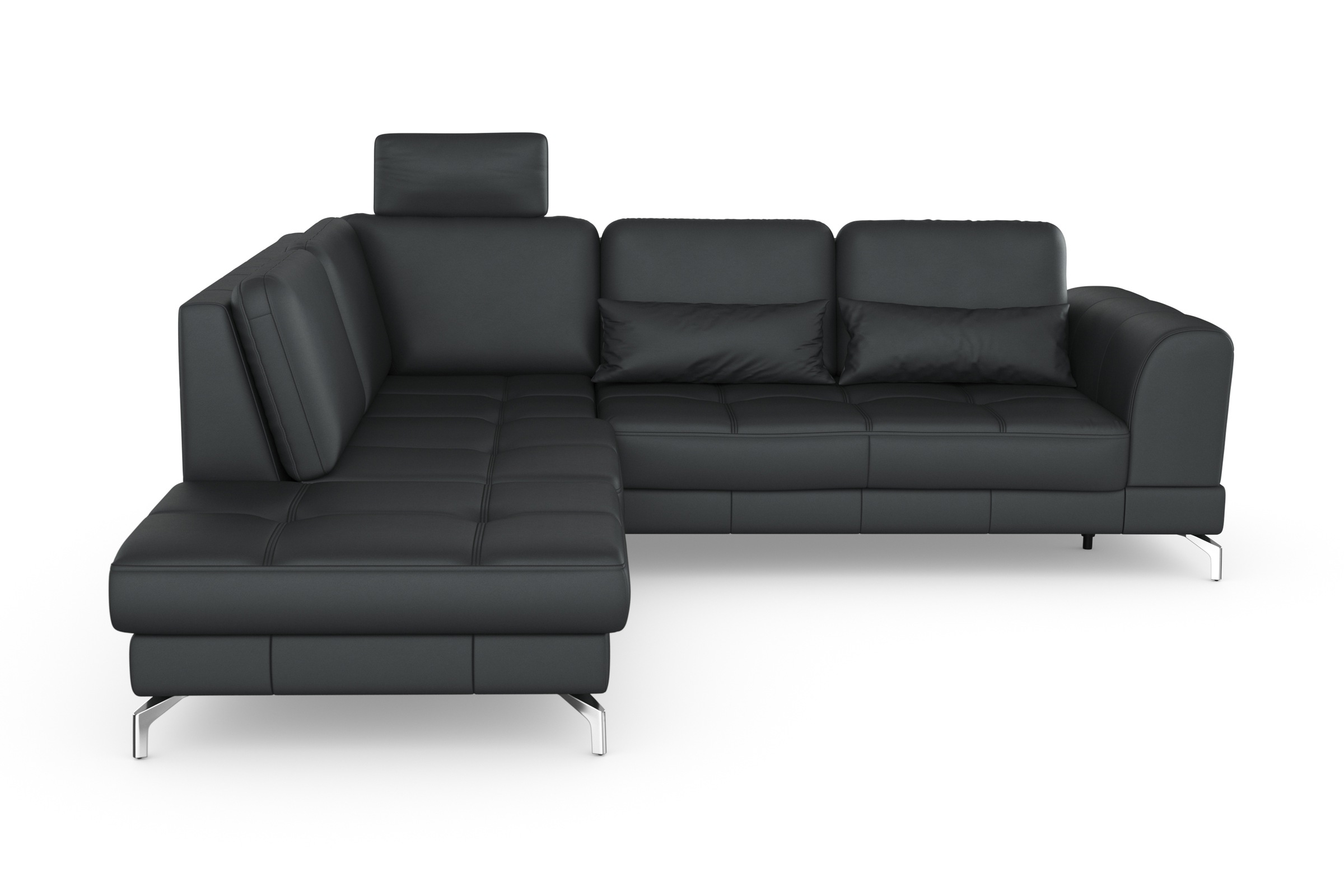sit&more Ecksofa »Bendigo L-Form«, inklusive Sitztiefenverstellung, Bodenfreiheit 12 cm, in 2 Fußfarben