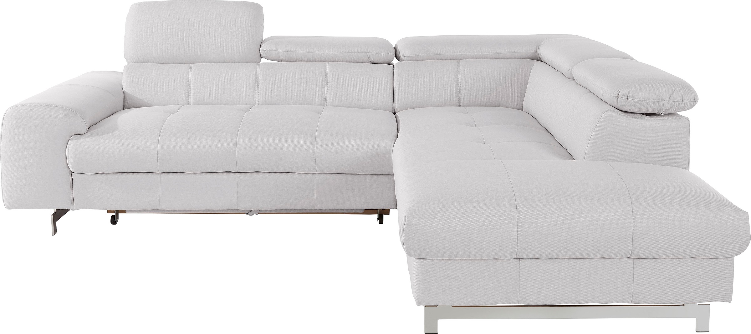 COTTA Polstergarnitur »Chef L-Form«, (Set, 2 tlg.), Set bestehend aus: Ecksofa mit Kopfteilverstellung & Hocker