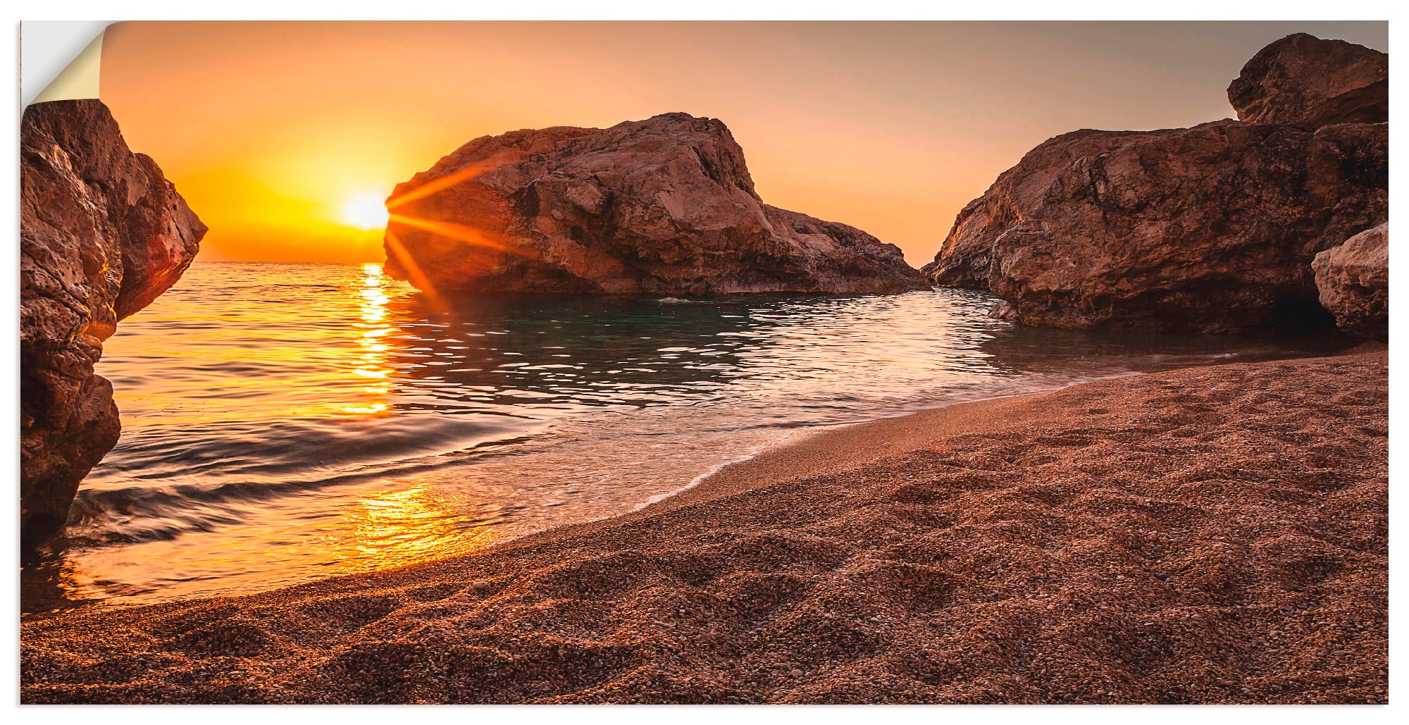 Artland Wandbild »Sonnenuntergang und Strand«, Strand, (1 St.), als Alubild günstig online kaufen