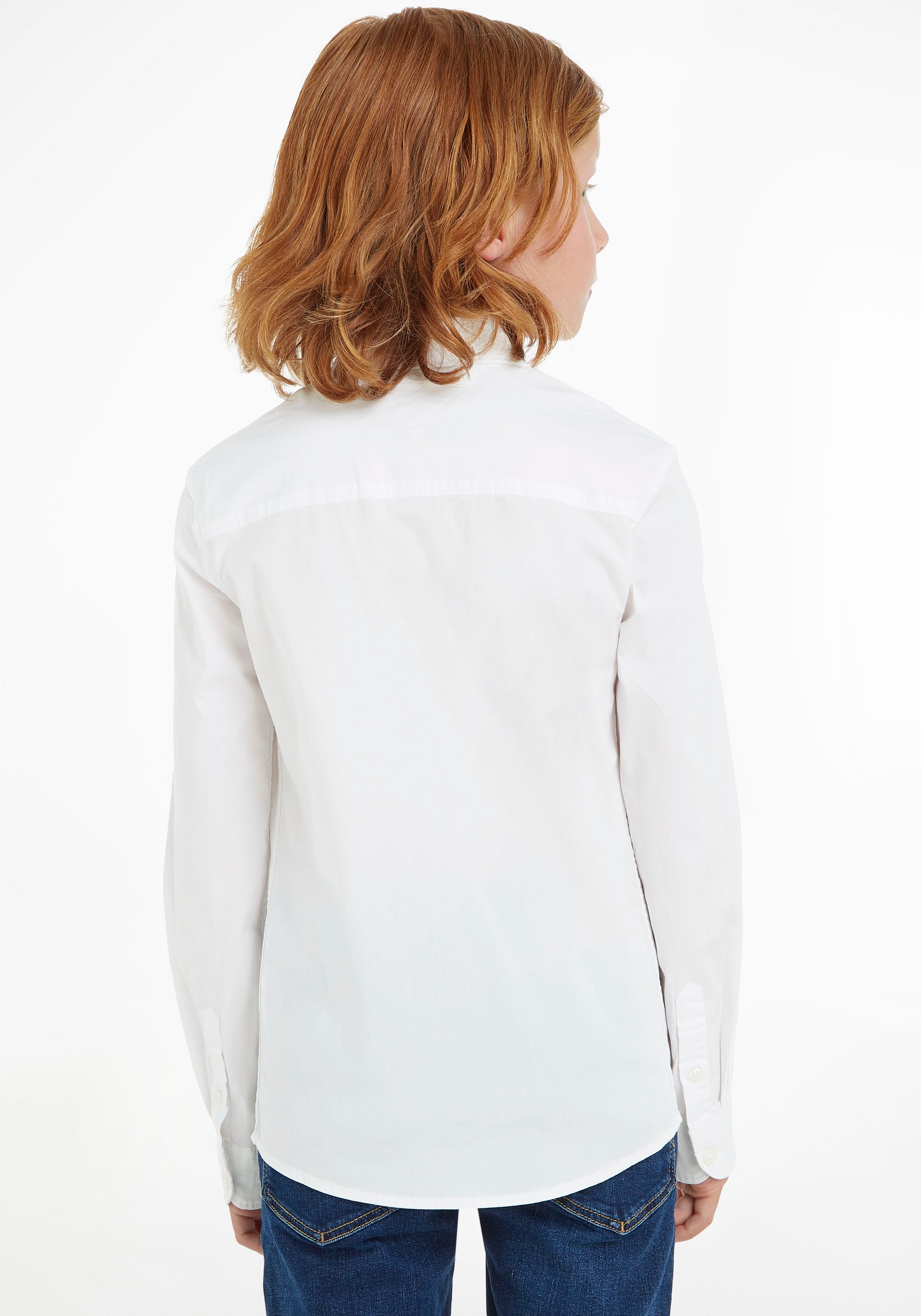 Tommy Hilfiger Langarmhemd »SOLID STRETCH POPLIN SHIRT L/S« für Jungen