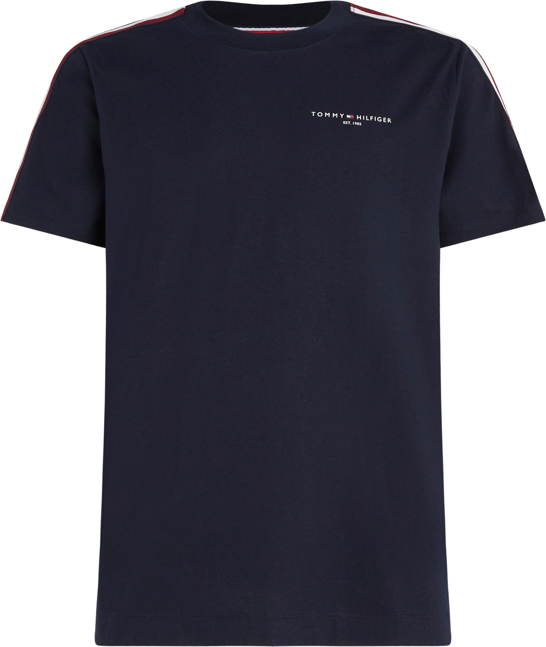 Tommy Hilfiger Rundhalsshirt »GLOBAL STRIPE PREP TEE«, mit Streifen in TH- Farben an beiden Ärmeln bestellen