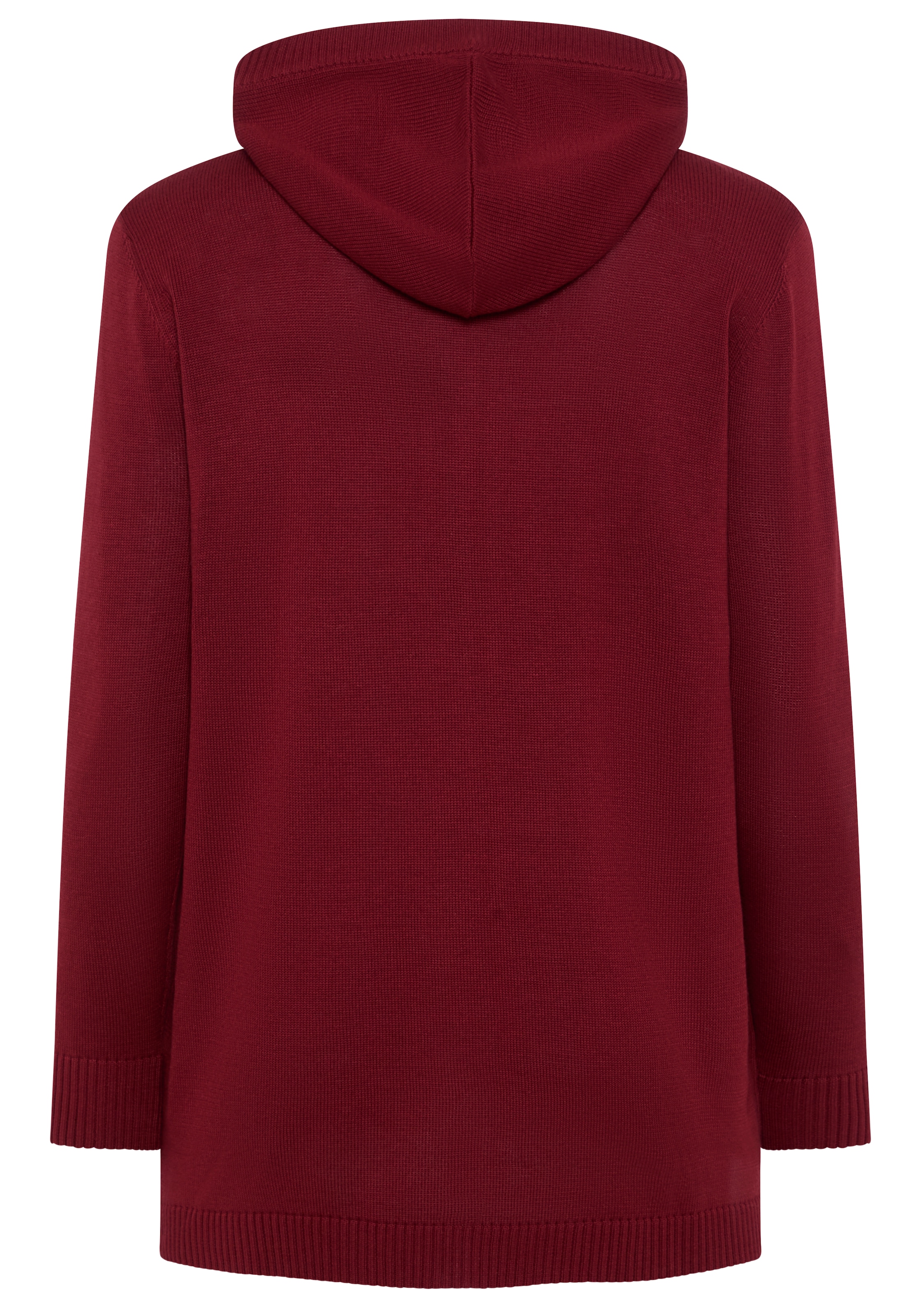Laura Scott CURVE Kapuzenstrickjacke »Große Größen« mit langem Schnitt, figurumspielende Passform, Langarm