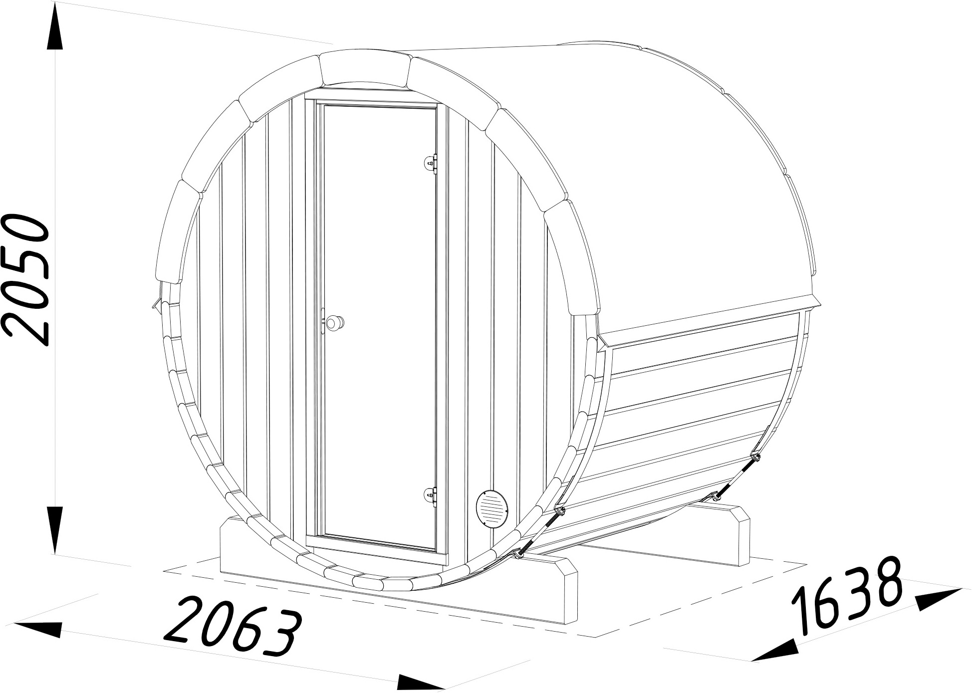 Palmako Sauna »Anita 0,9 m²«