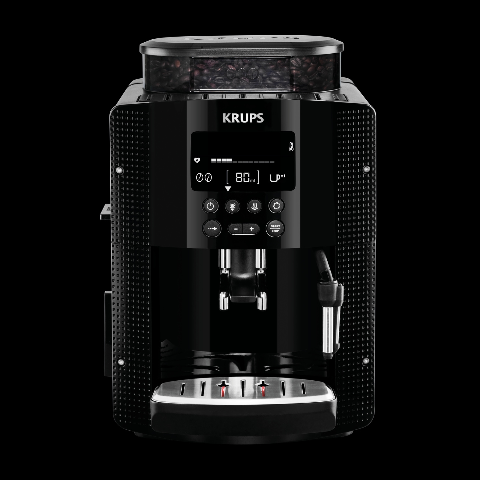 Krups Kaffeevollautomat »EA8150« Arabica Display, LCD-Display, Speichermodus, Dampfdüse für Cappuccino