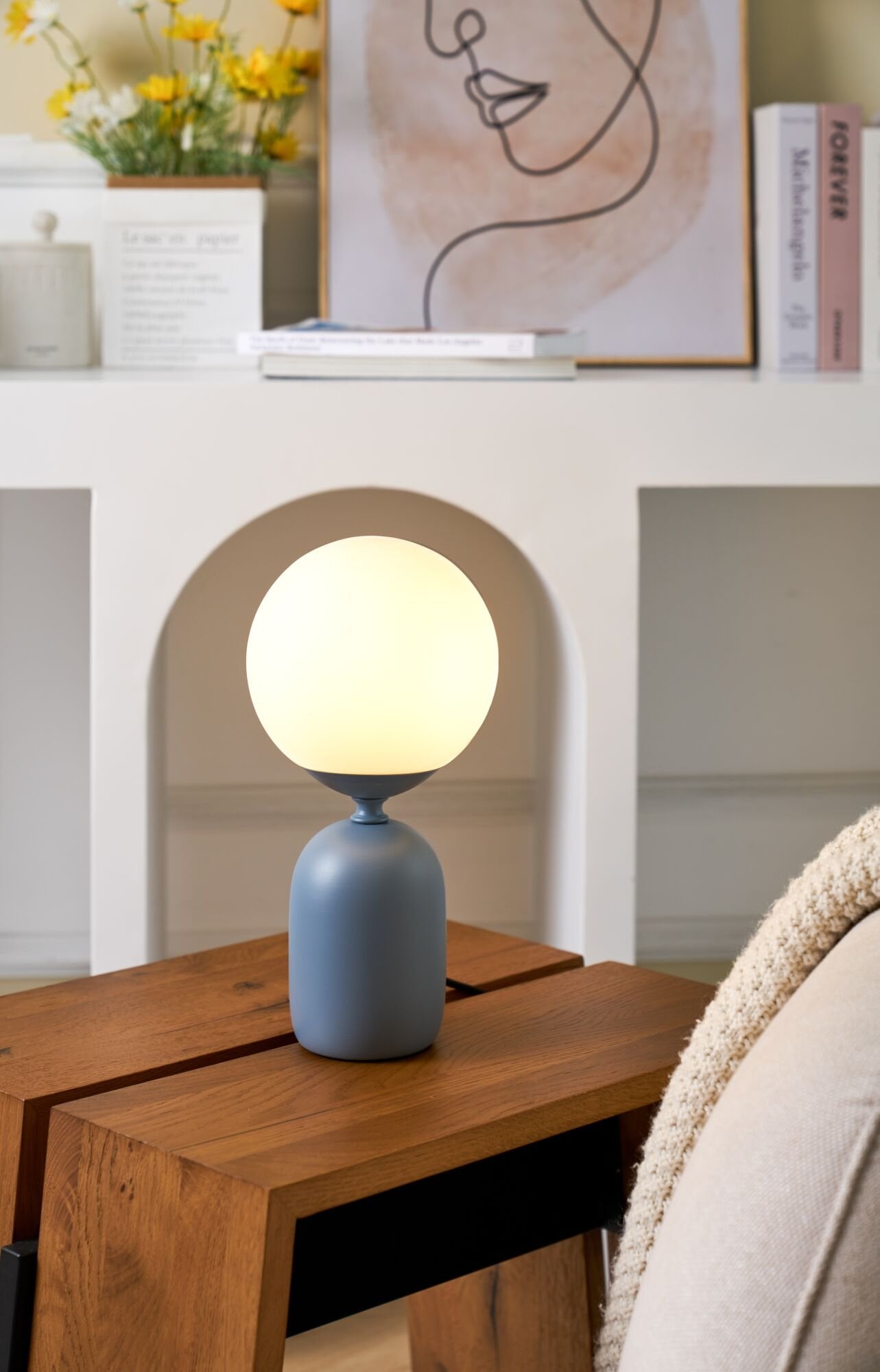 Pauleen Tischleuchte »Glowing Charm max 20W Blau/weiß Keramik«, 1 flammig, Leuchtmittel E14 | ohne Leuchtmittel, E14