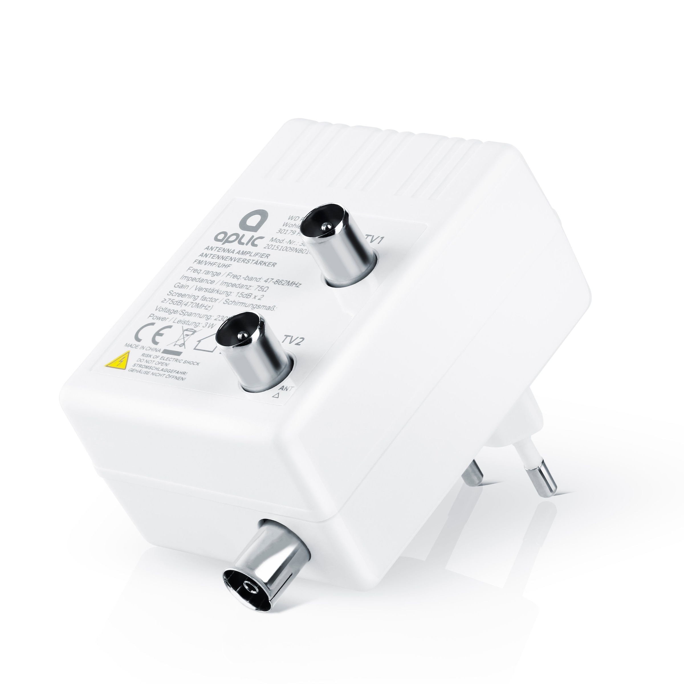 Aplic 3dB DVB-T Antenne passiv Zimmerantenne mit IEC -Stecker Koaxstecker Koax